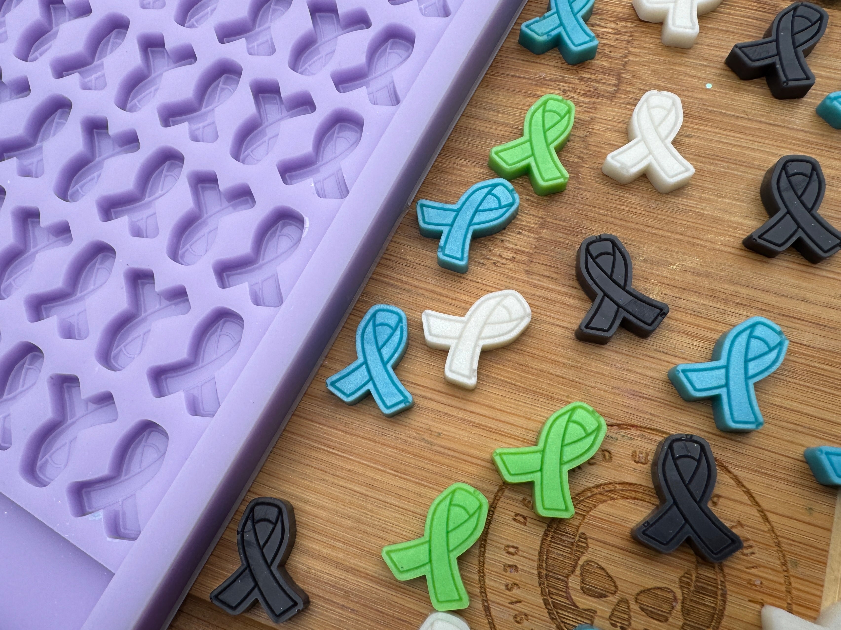 Awareness Ribbon Scrape n Scoop Silicone Mold