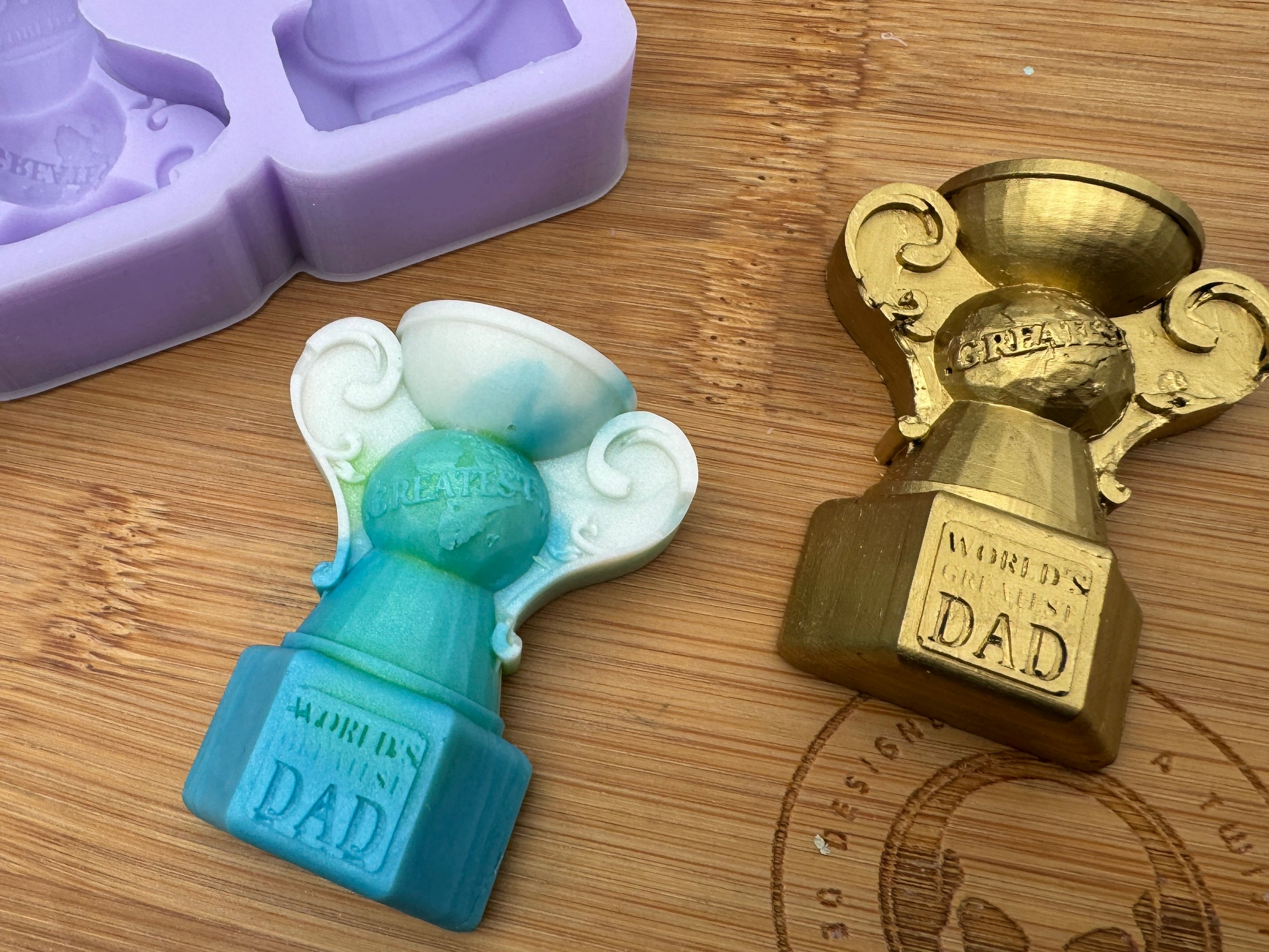 3D Dad Trophy Silicone Mold