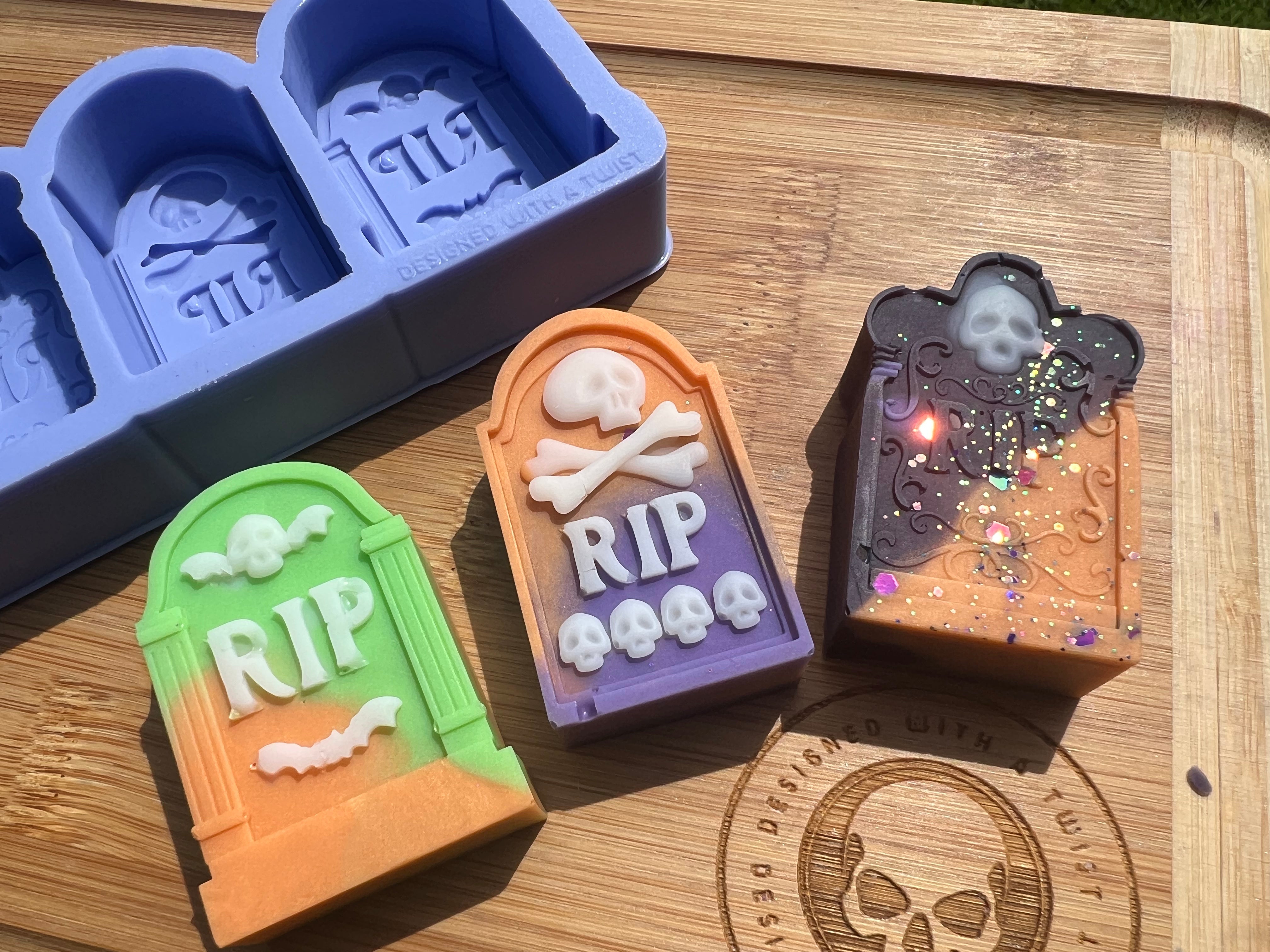 3D Tombstone Wax Melt Silicone Mold - Designed with a Twist - Top quality silicone molds made in the UK.