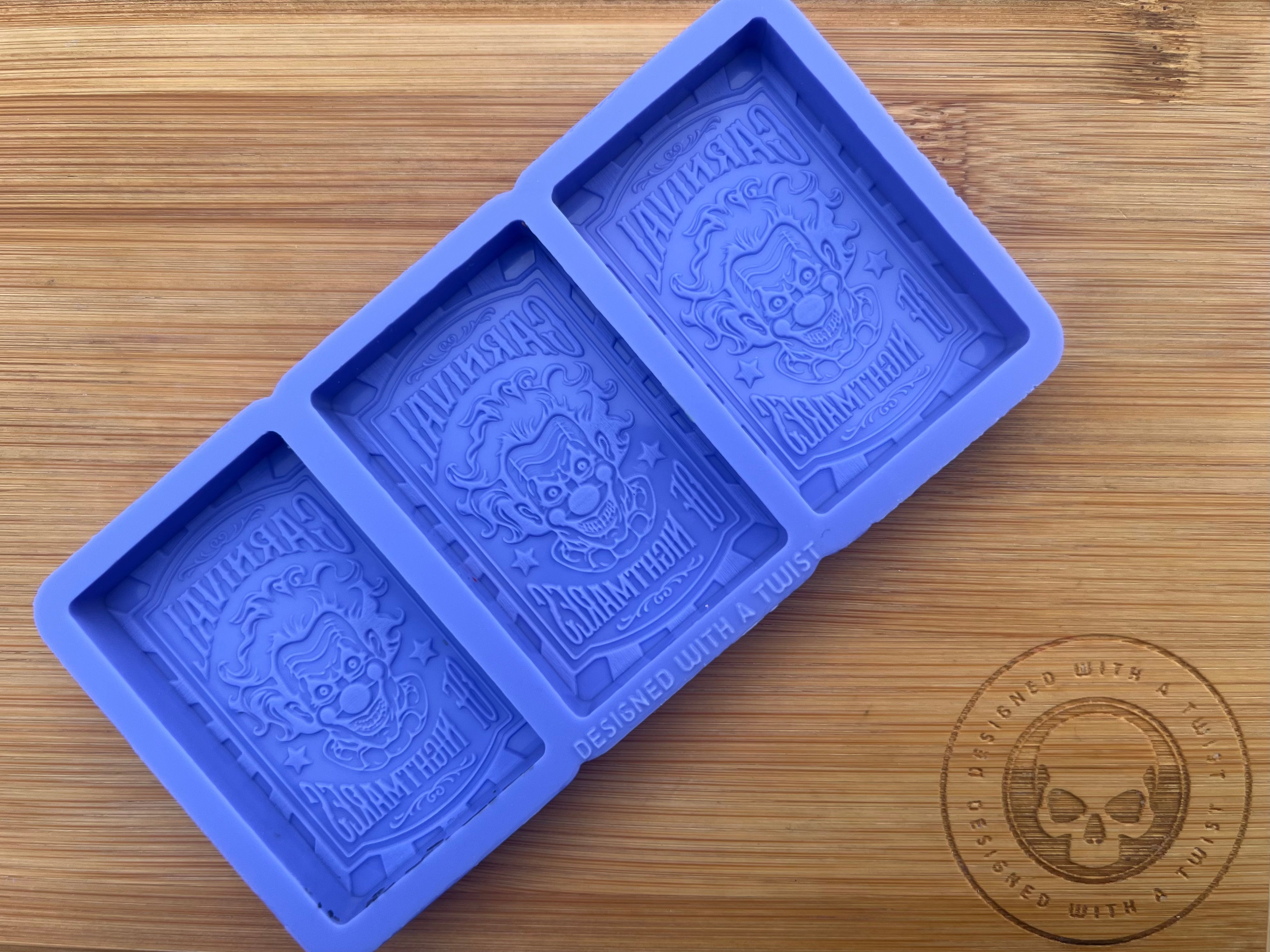 Carnival of Nightmares Wax Melt Silicone Mold - Designed with a Twist - Top quality silicone molds made in the UK.