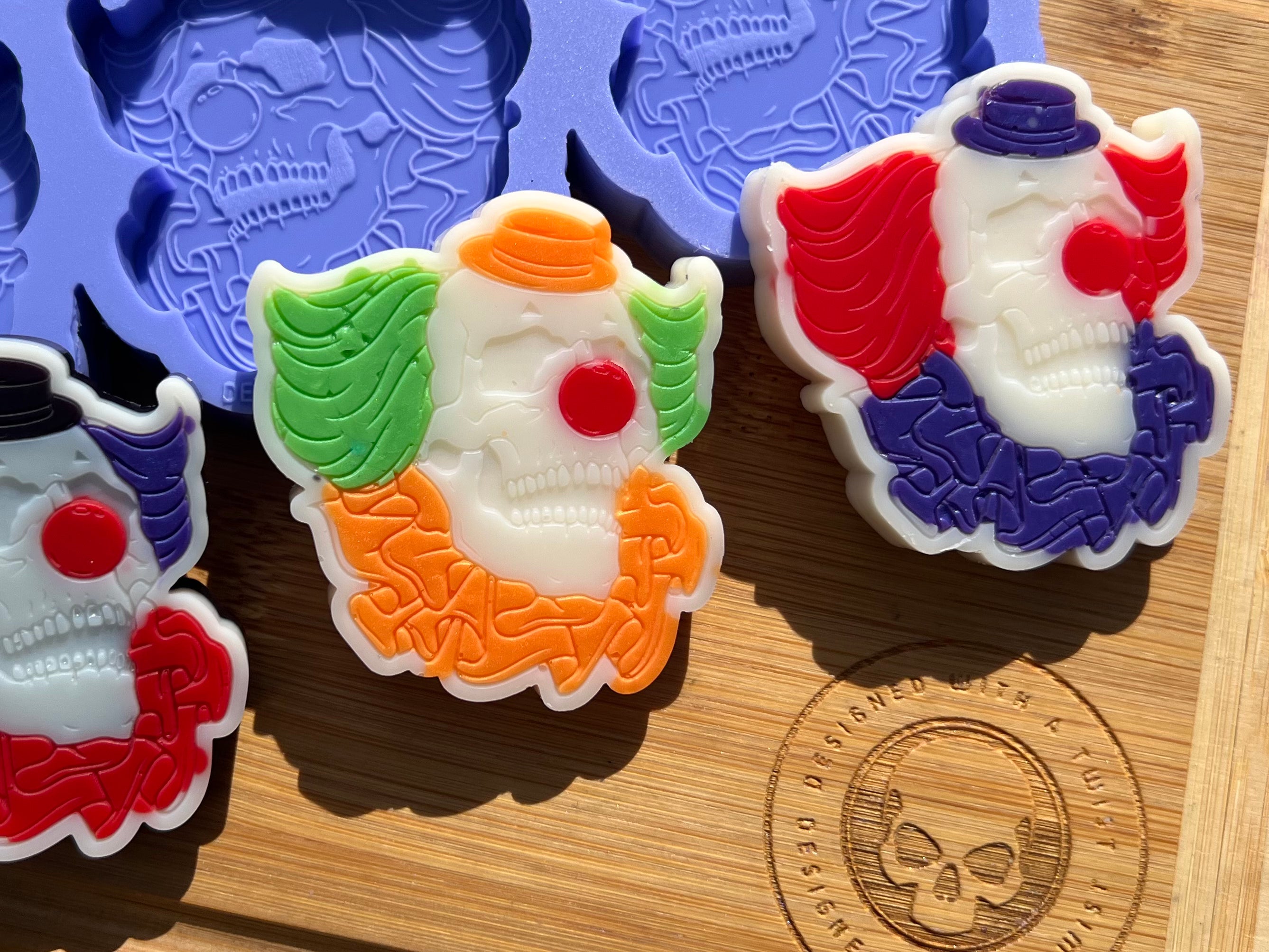 The Clown Wax Melt Silicone Mold - Designed with a Twist - Top quality silicone molds made in the UK.