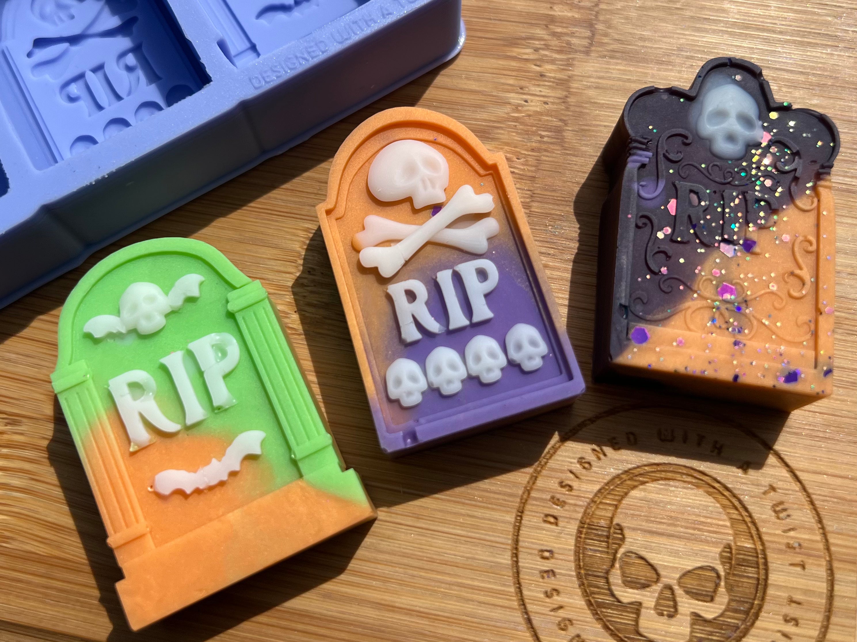 3D Tombstone Wax Melt Silicone Mold - Designed with a Twist - Top quality silicone molds made in the UK.