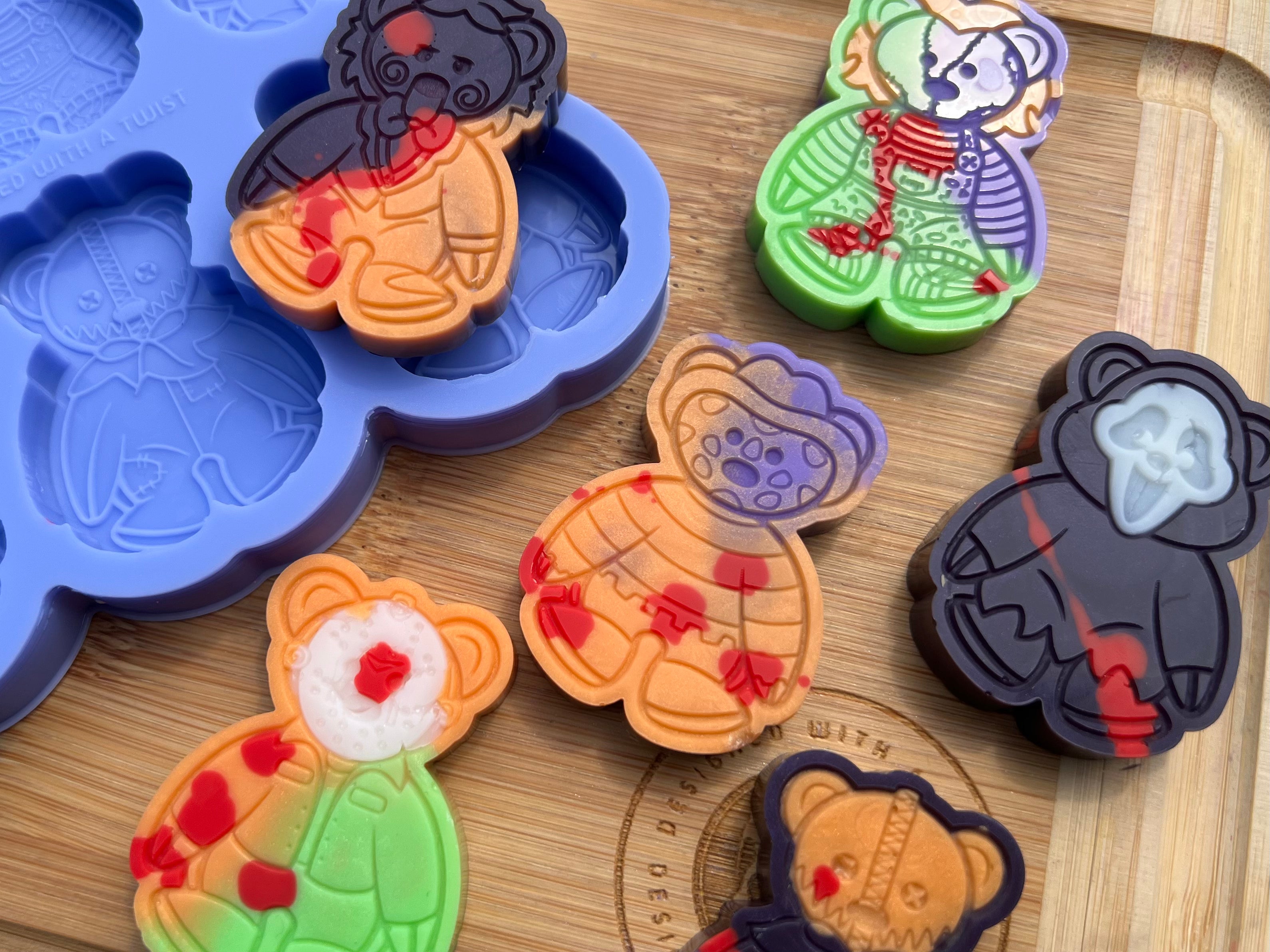 Killer Teddies Wax Melt Silicone Mold - Designed with a Twist - Top quality silicone molds made in the UK.