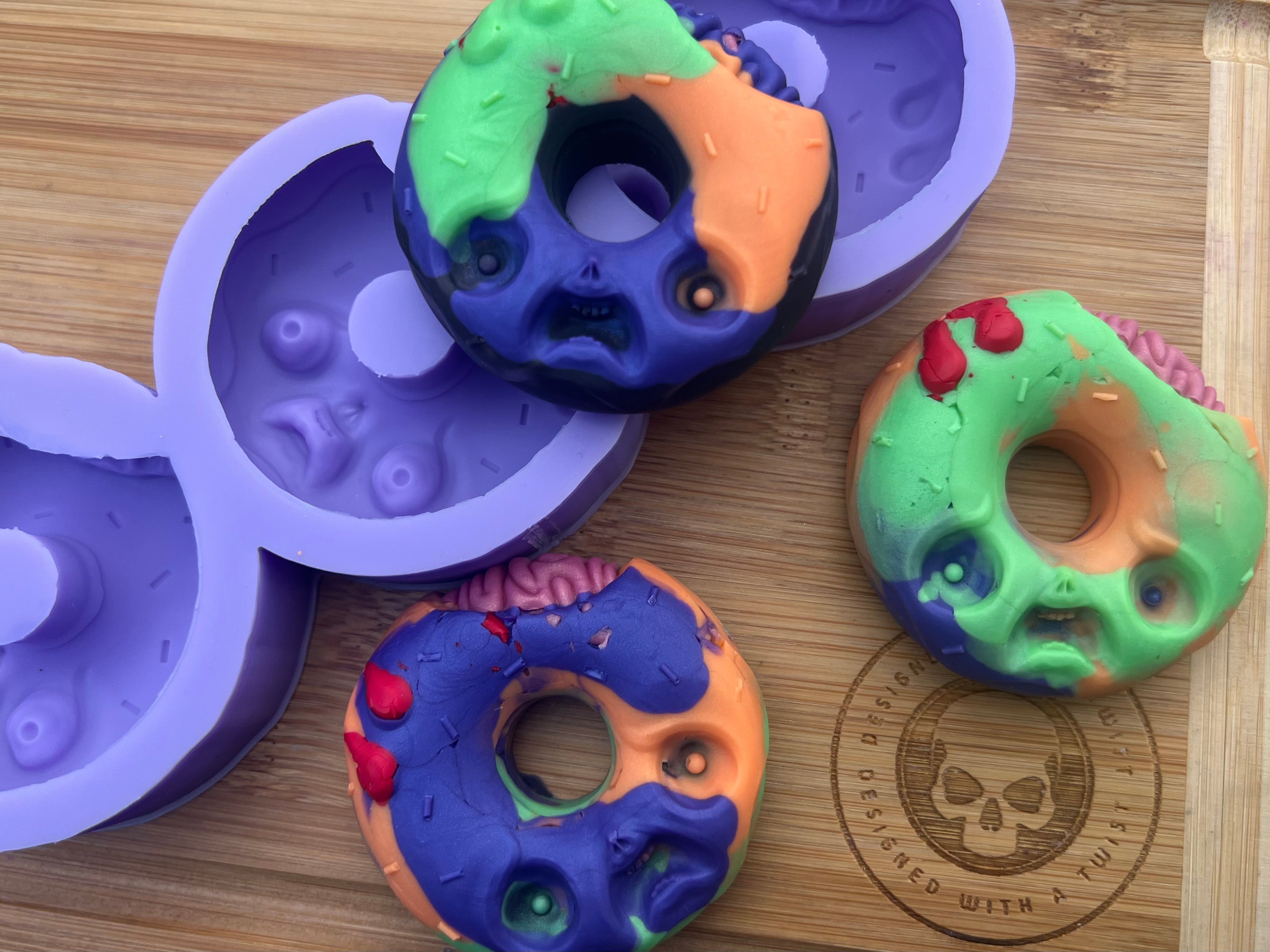 3D Zombie Doughnut Silicone Mold - Designed with a Twist - Top quality silicone molds made in the UK.