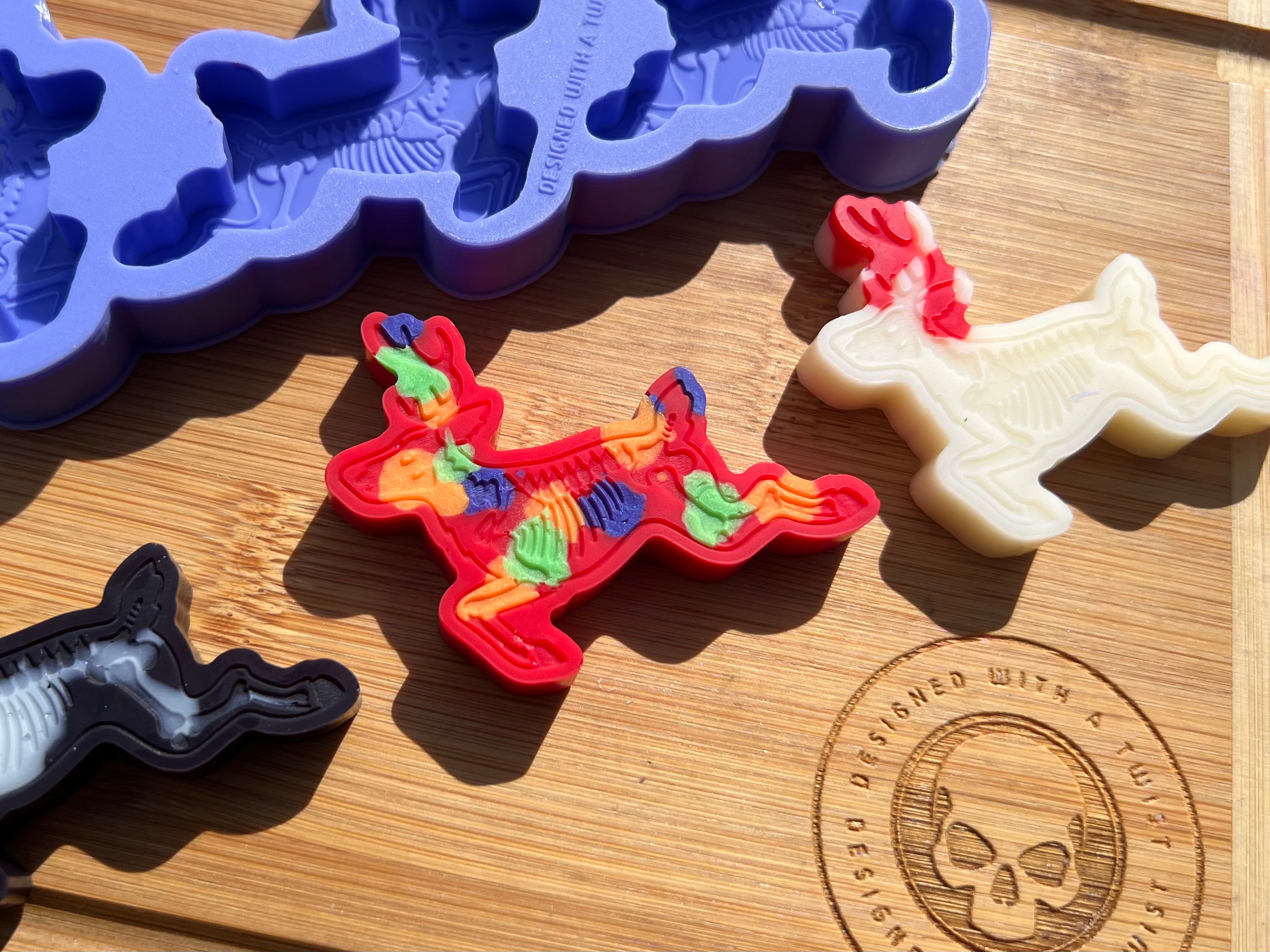 Skeleton Reindeer Wax Melt Silicone Mold - Designed with a Twist - Top quality silicone molds made in the UK.