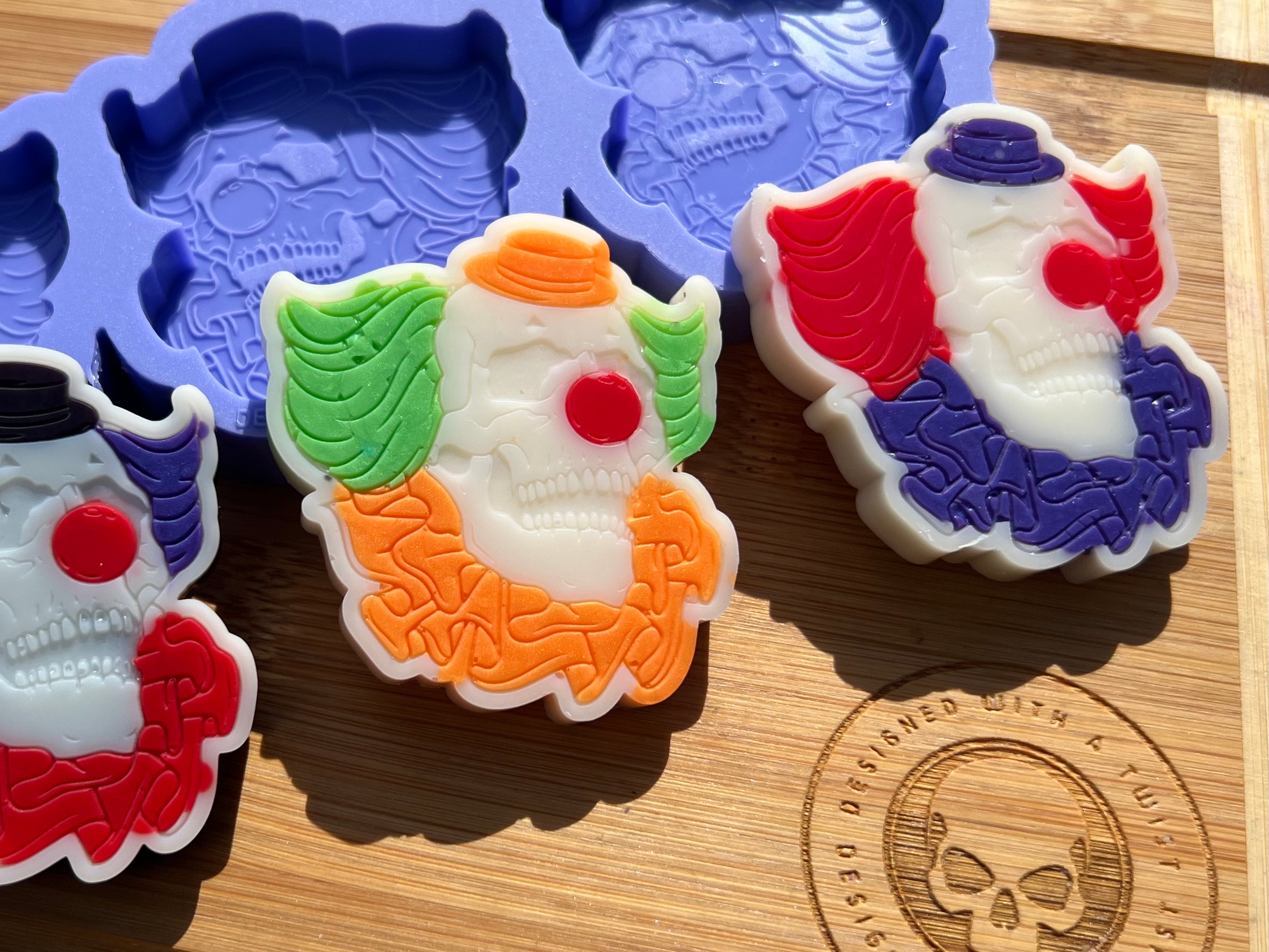 The Clown Wax Melt Silicone Mold - Designed with a Twist - Top quality silicone molds made in the UK.