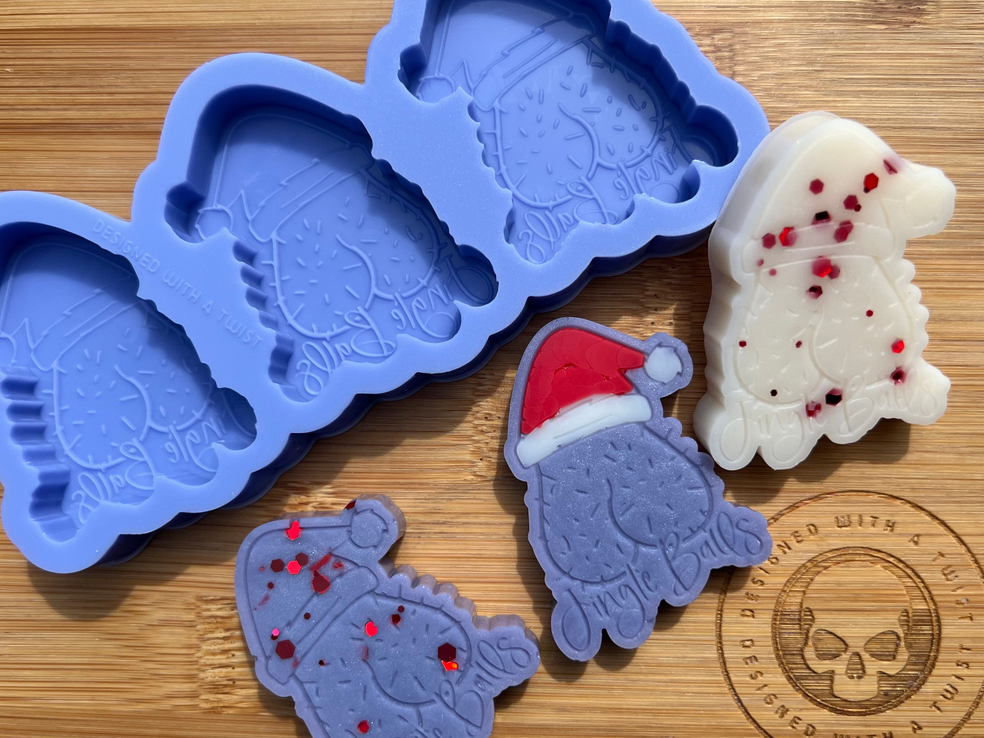 Jingle Balls Wax Melt Silicone Mold - Designed with a Twist - Top quality silicone molds made in the UK.