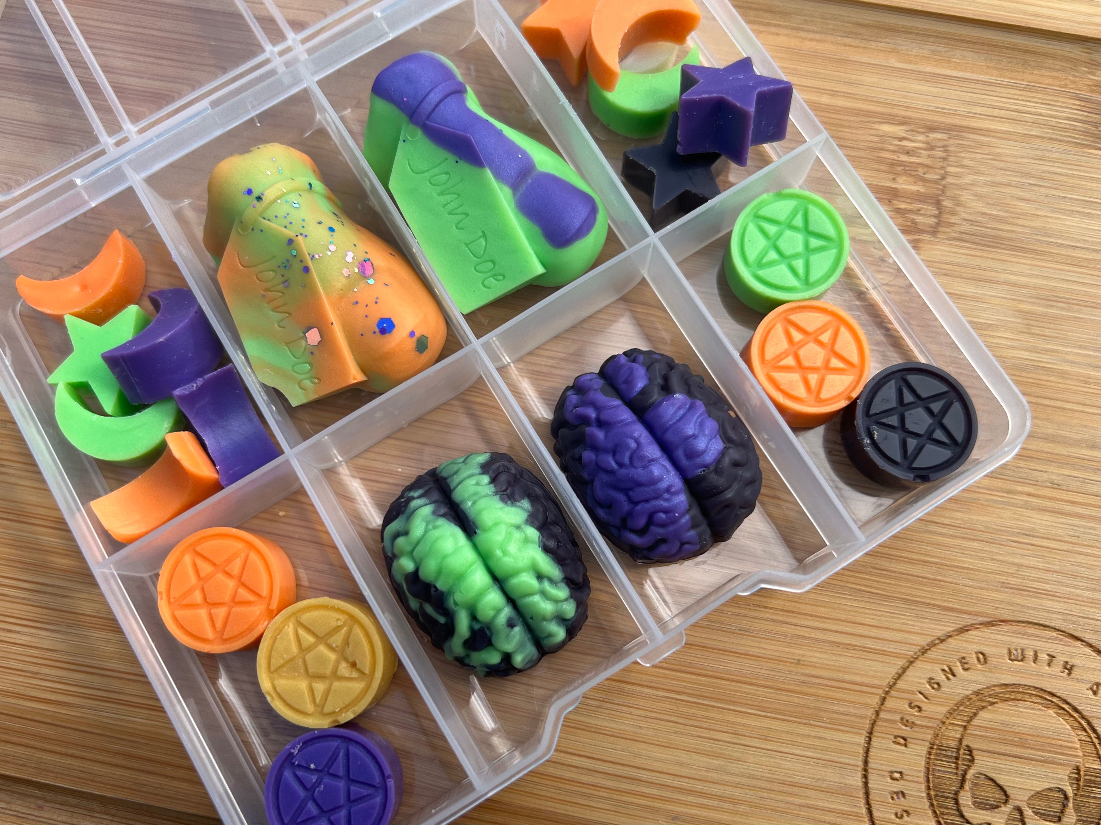 3D Brain Mini Wax Melt Silicone Mold - Designed with a Twist - Top quality silicone molds made in the UK.