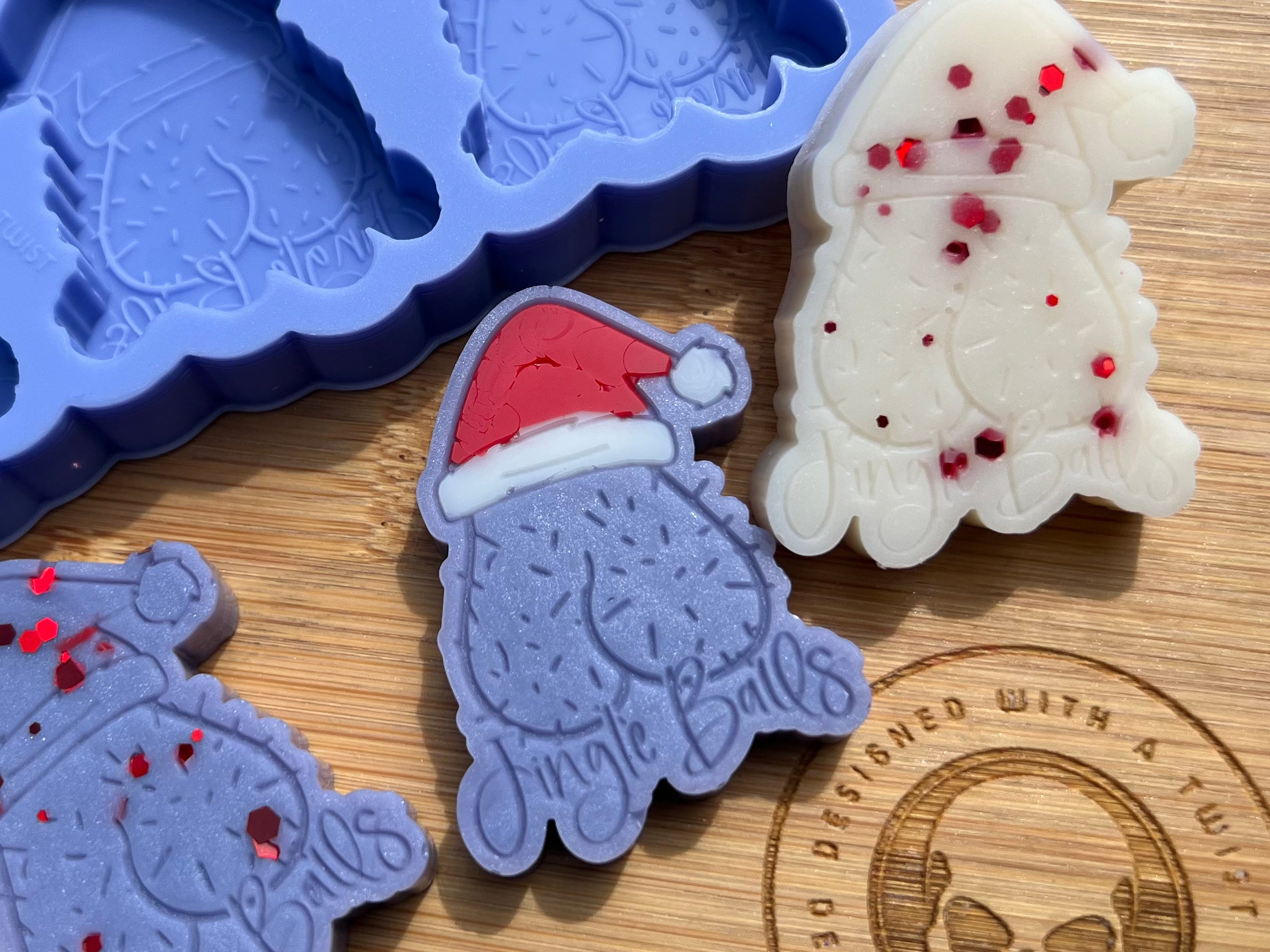 Jingle Balls Wax Melt Silicone Mold - Designed with a Twist - Top quality silicone molds made in the UK.