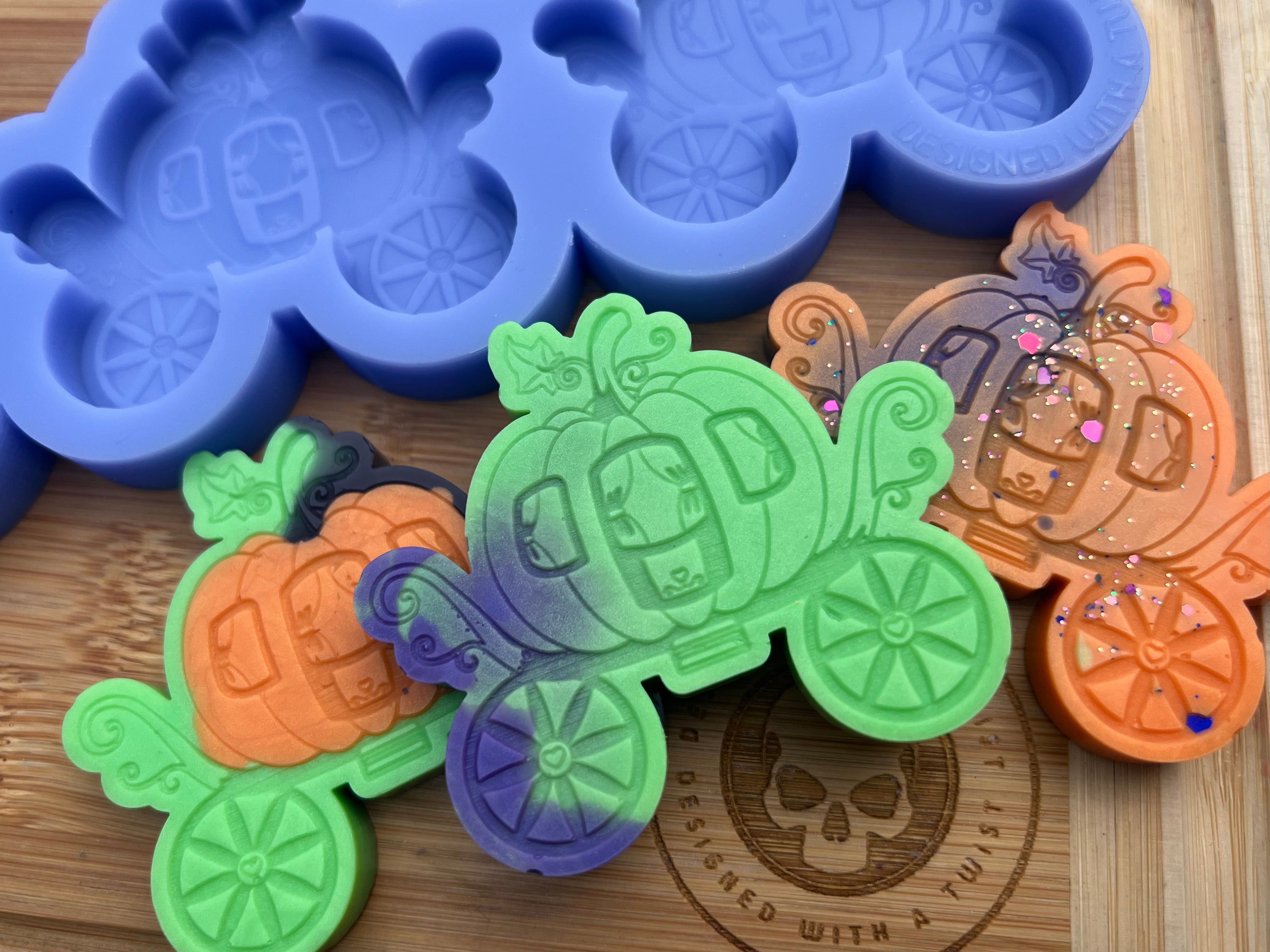 Pumpkin Carriage Wax Melt Silicone Mold - Designed with a Twist - Top quality silicone molds made in the UK.