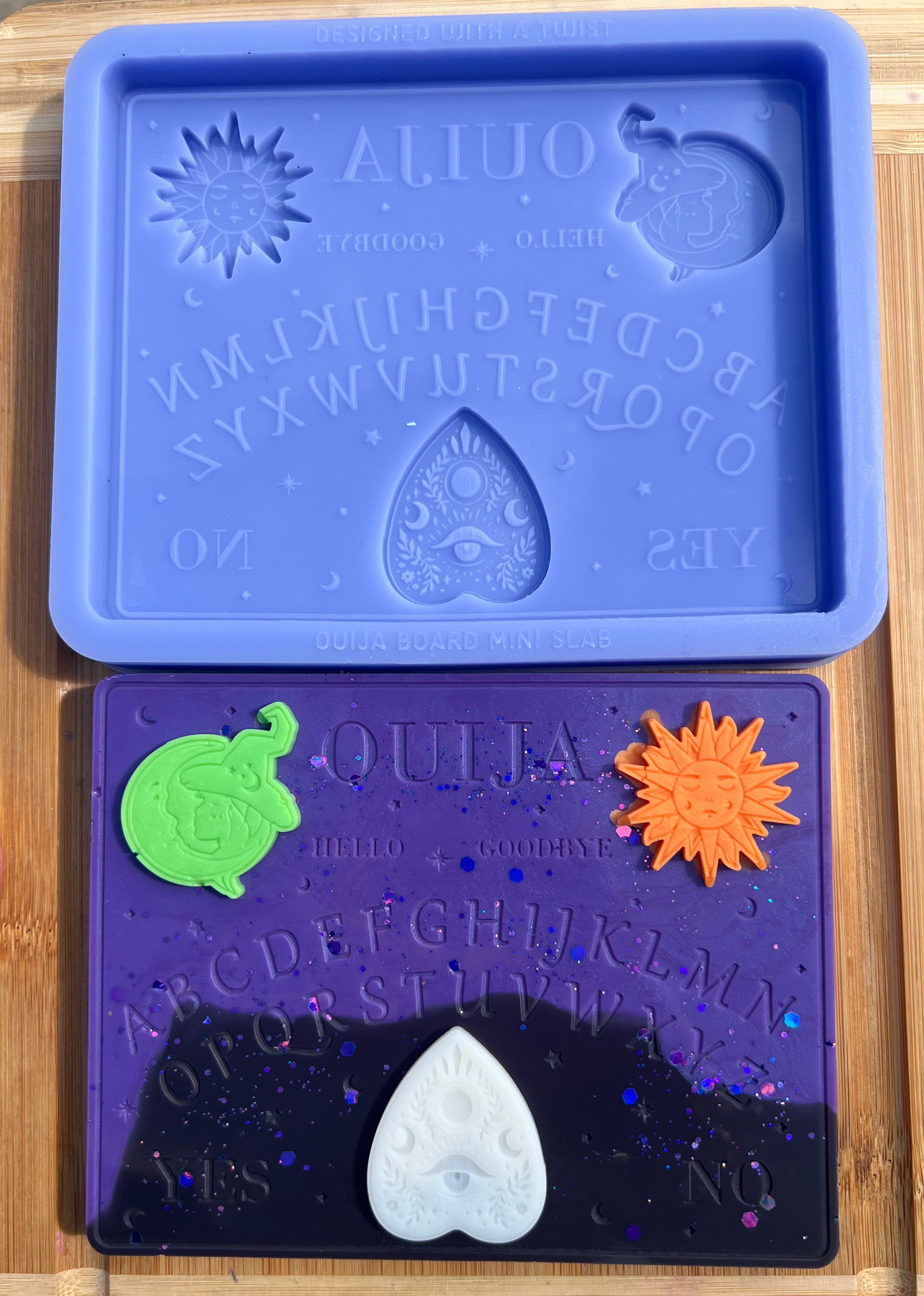 Ouija Board Slab Silicone Mold - Designed with a Twist - Top quality silicone molds made in the UK.