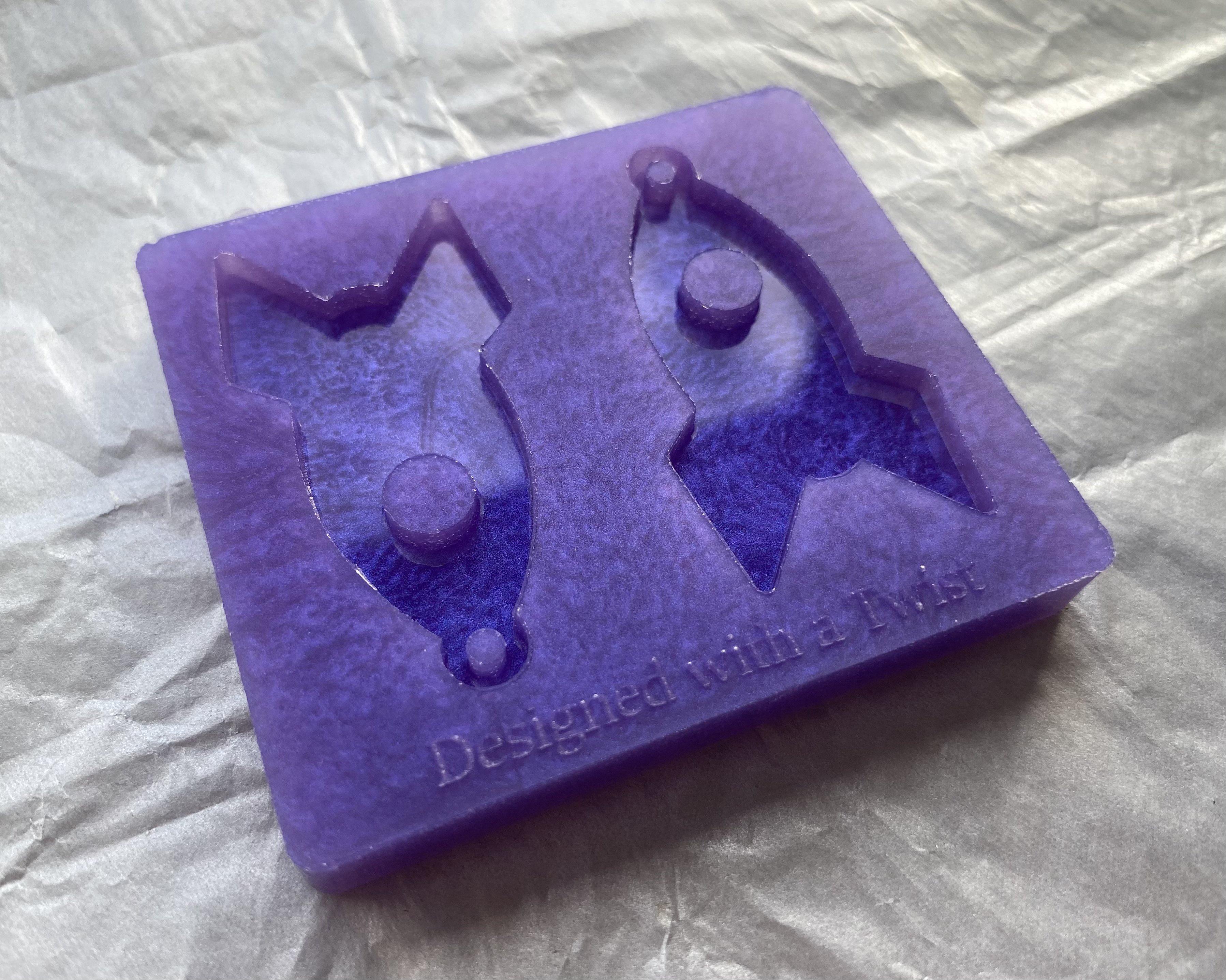 Rocketship Earring Silicone Mold - Designed with a Twist  - Top quality silicone molds made in the UK.