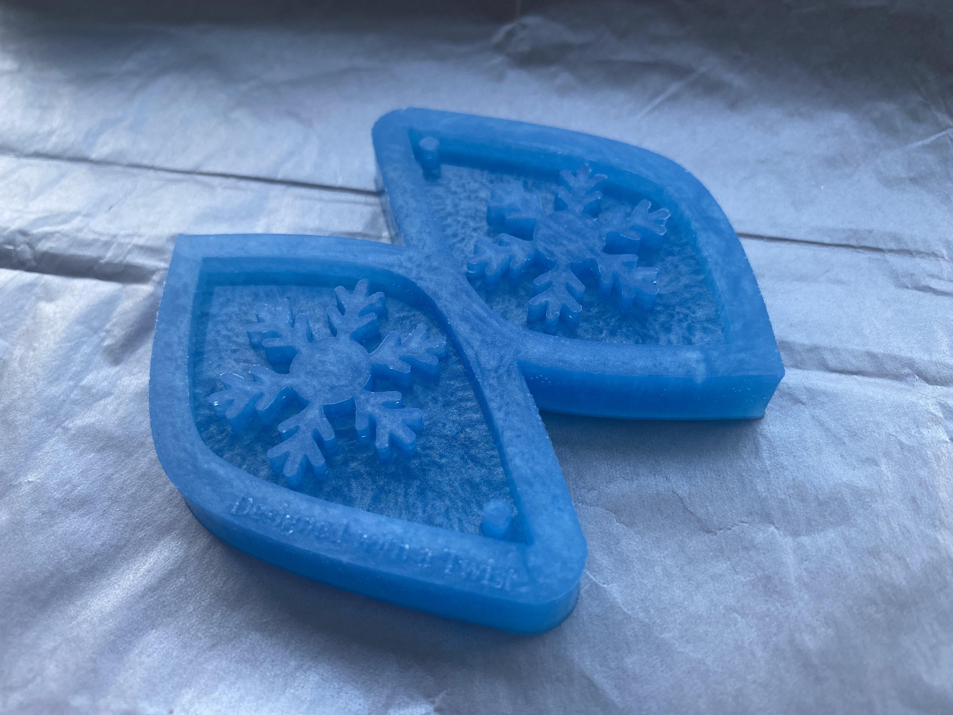 Snowflake Drop Earring Silicone Mold - Designed with a Twist  - Top quality silicone molds made in the UK.