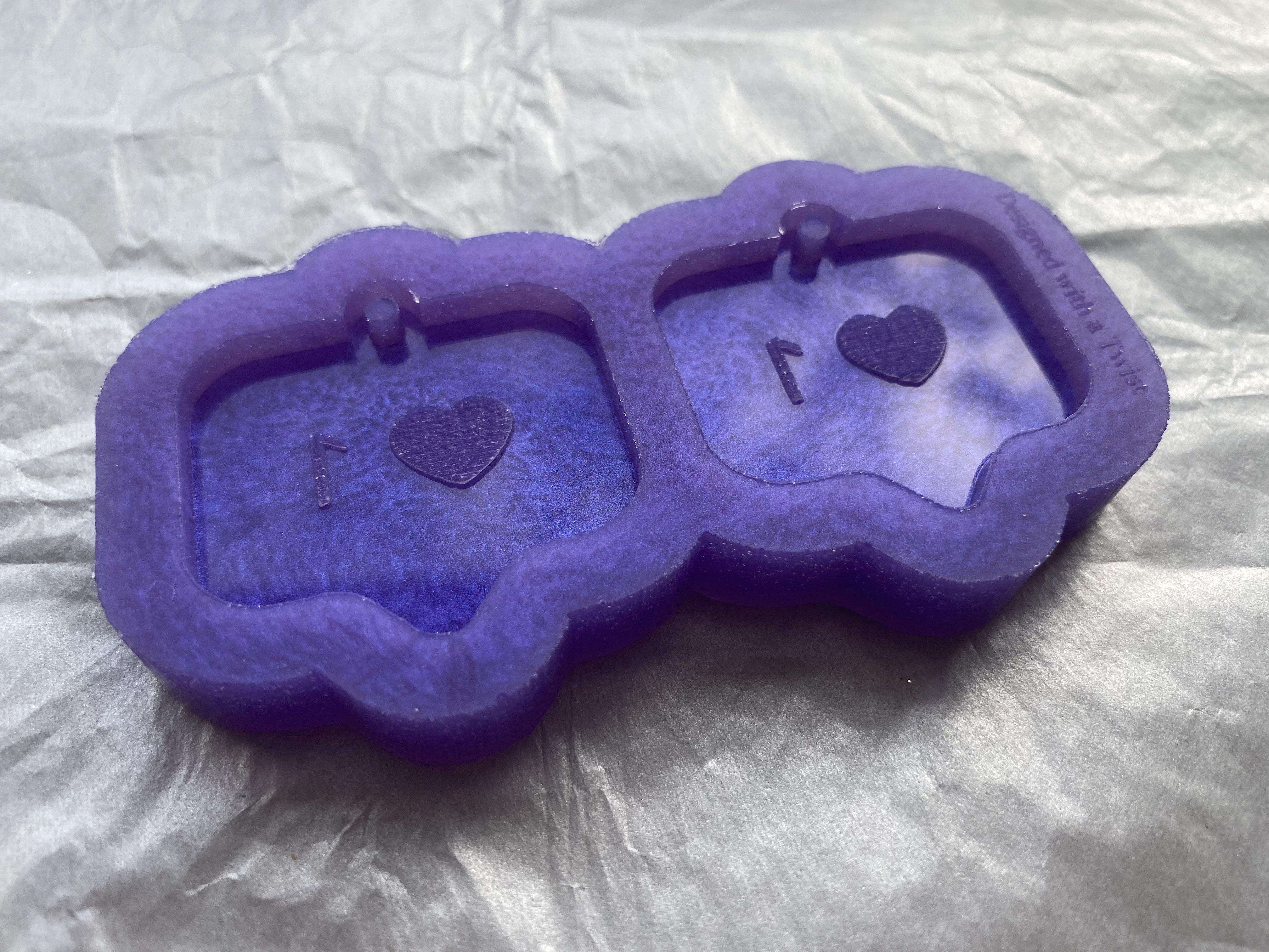 Like Earring Silicone Mold - Designed with a Twist  - Top quality silicone molds made in the UK.