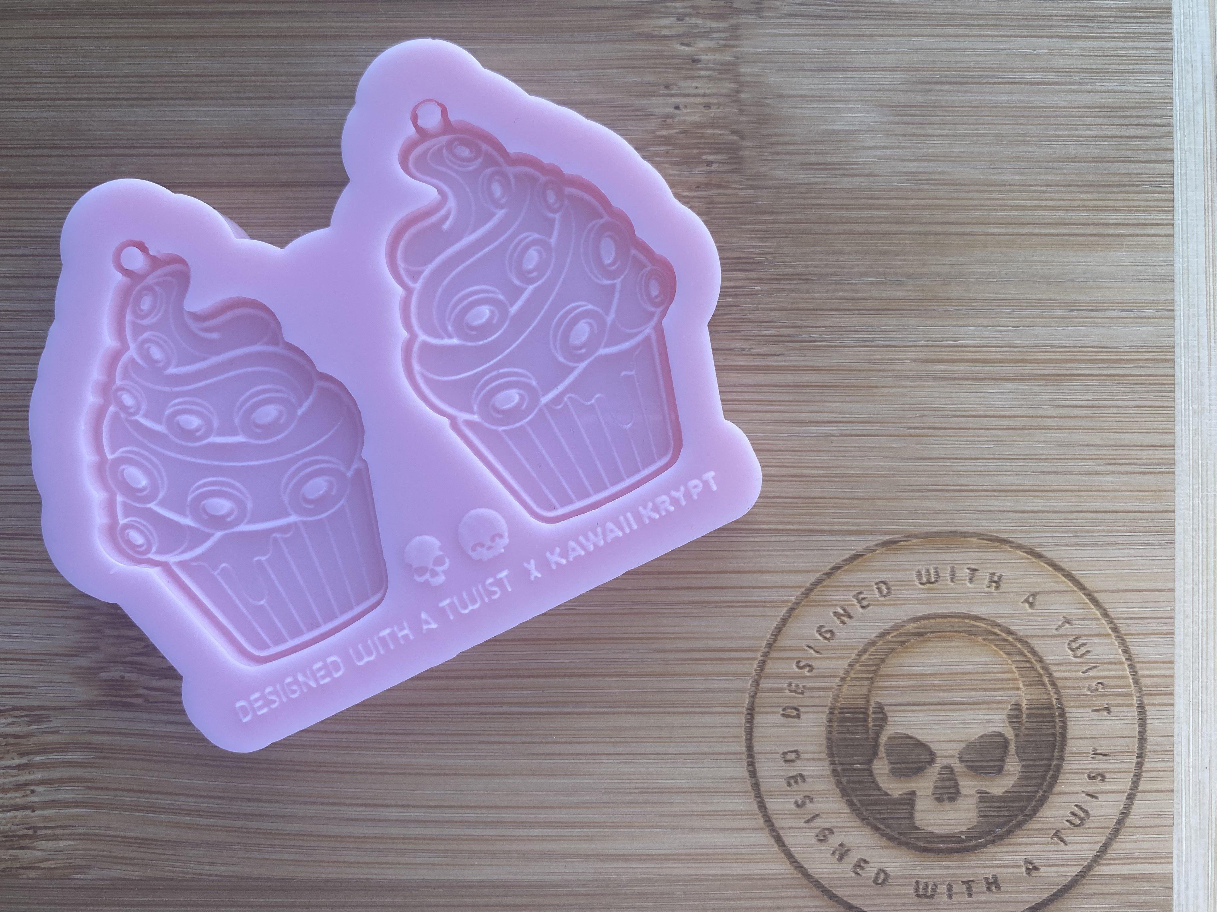 Kraken Cupcake Earring Silicone Mold - Designed with a Twist  - Top quality silicone molds made in the UK.