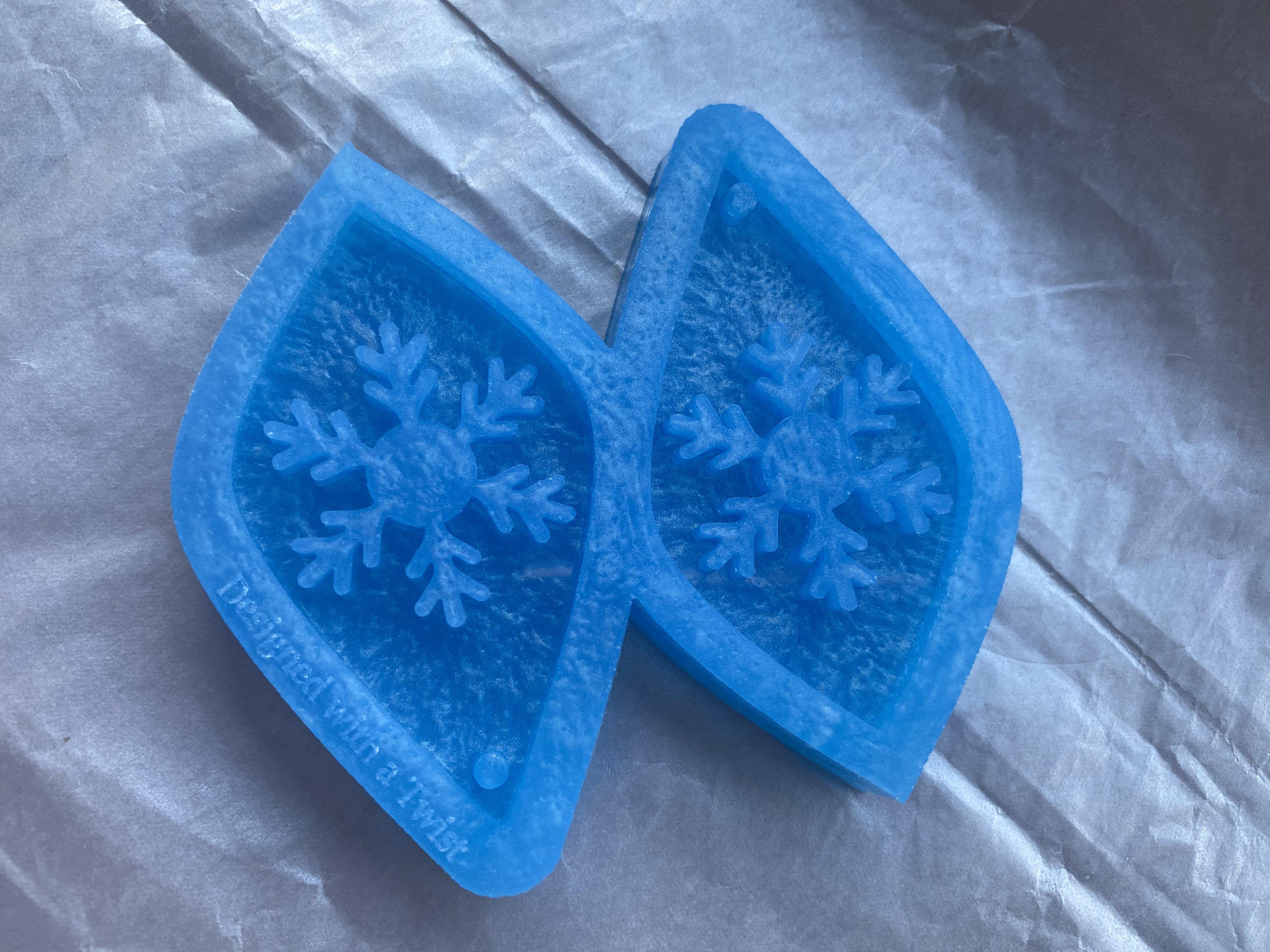 Snowflake Drop Earring Silicone Mold - Designed with a Twist  - Top quality silicone molds made in the UK.