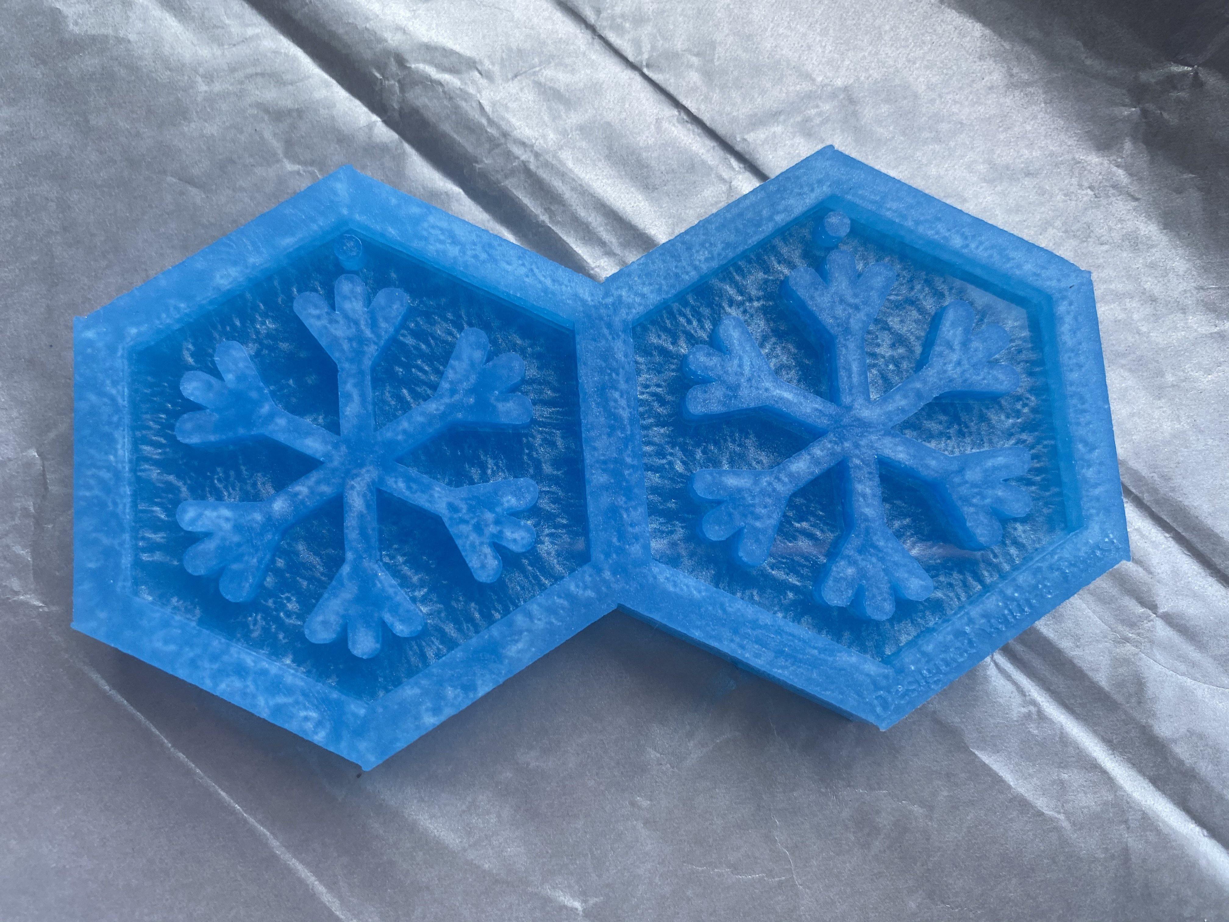 Snowflake Hexagon Earring Silicone Mold - Designed with a Twist  - Top quality silicone molds made in the UK.