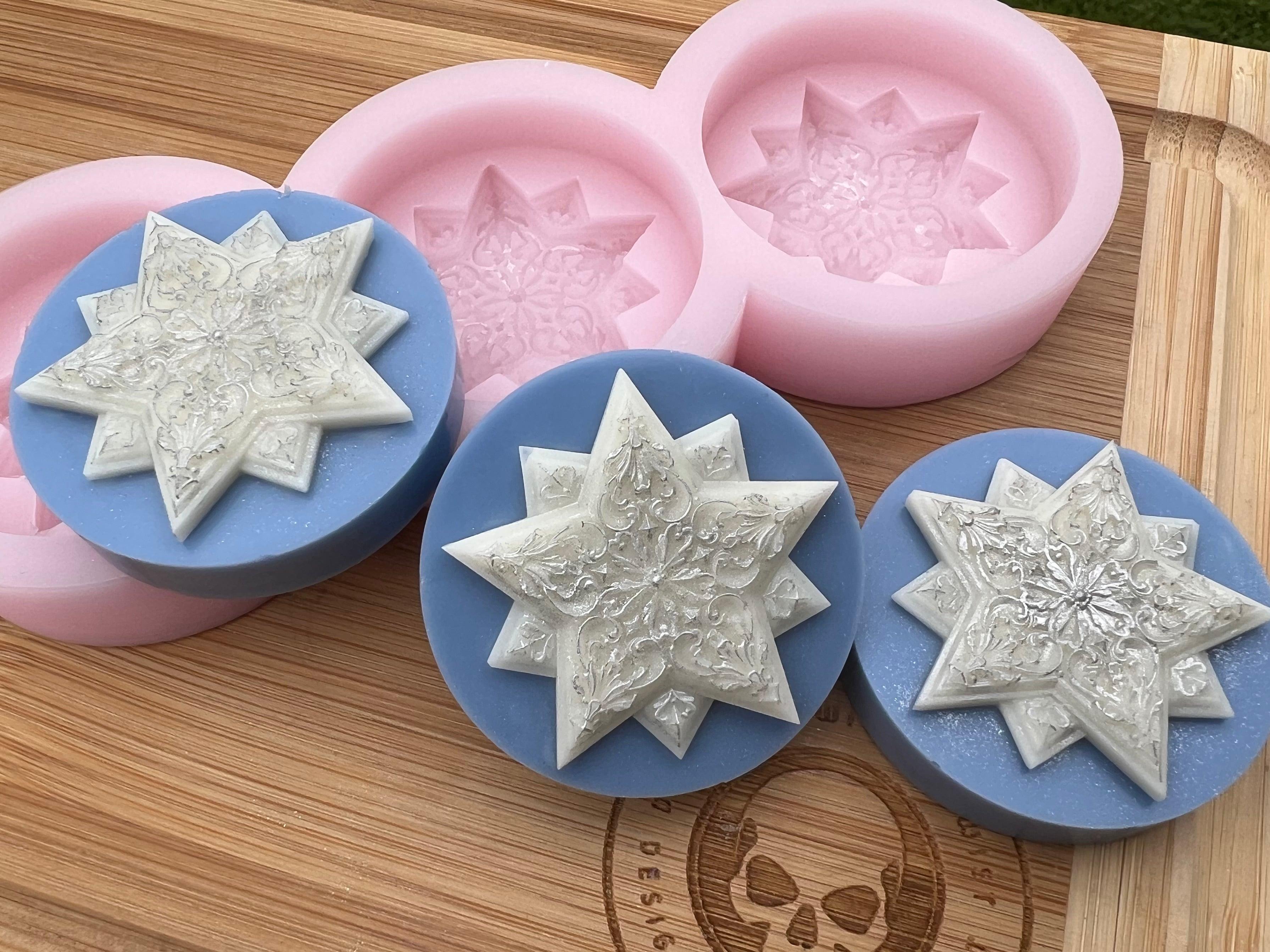 3d Starflake Wax Melt Silicone Mold - Designed with a Twist  - Top quality silicone molds made in the UK.