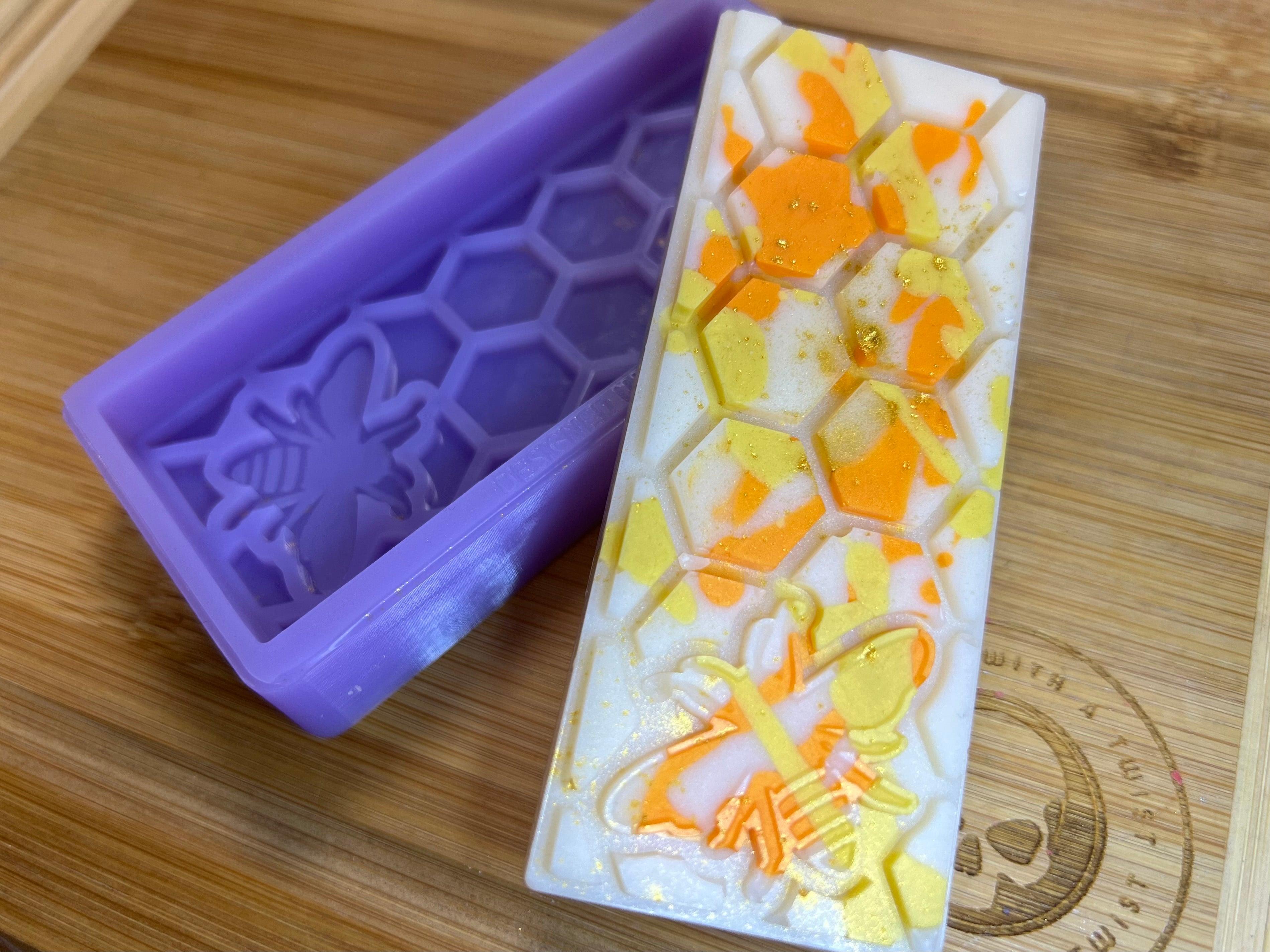 Honeycomb Bee Snapbar Silicone Mold - Designed with a Twist  - Top quality silicone molds made in the UK.