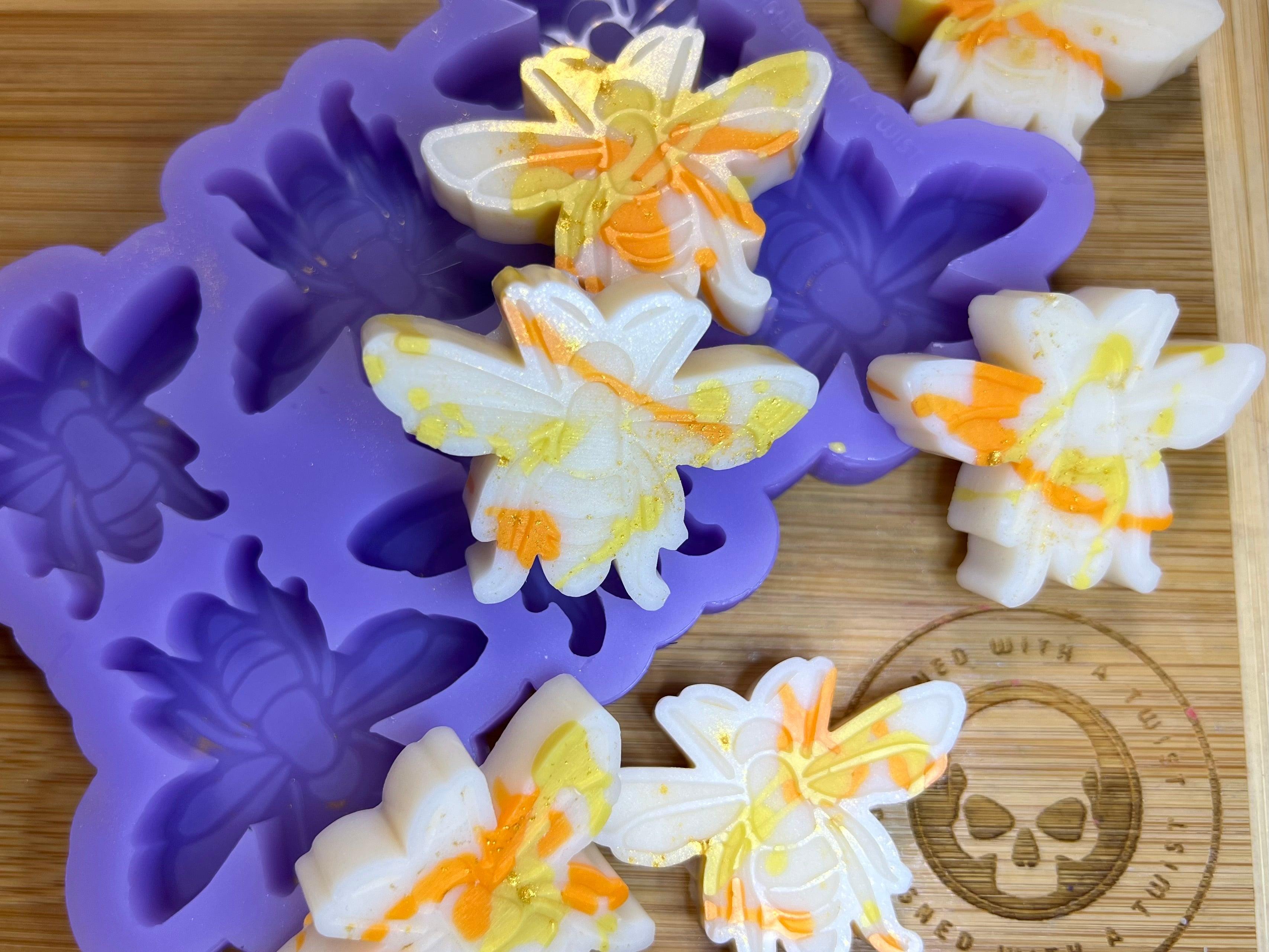 Bee Wax Melt Silicone Mold - Designed with a Twist  - Top quality silicone molds made in the UK.