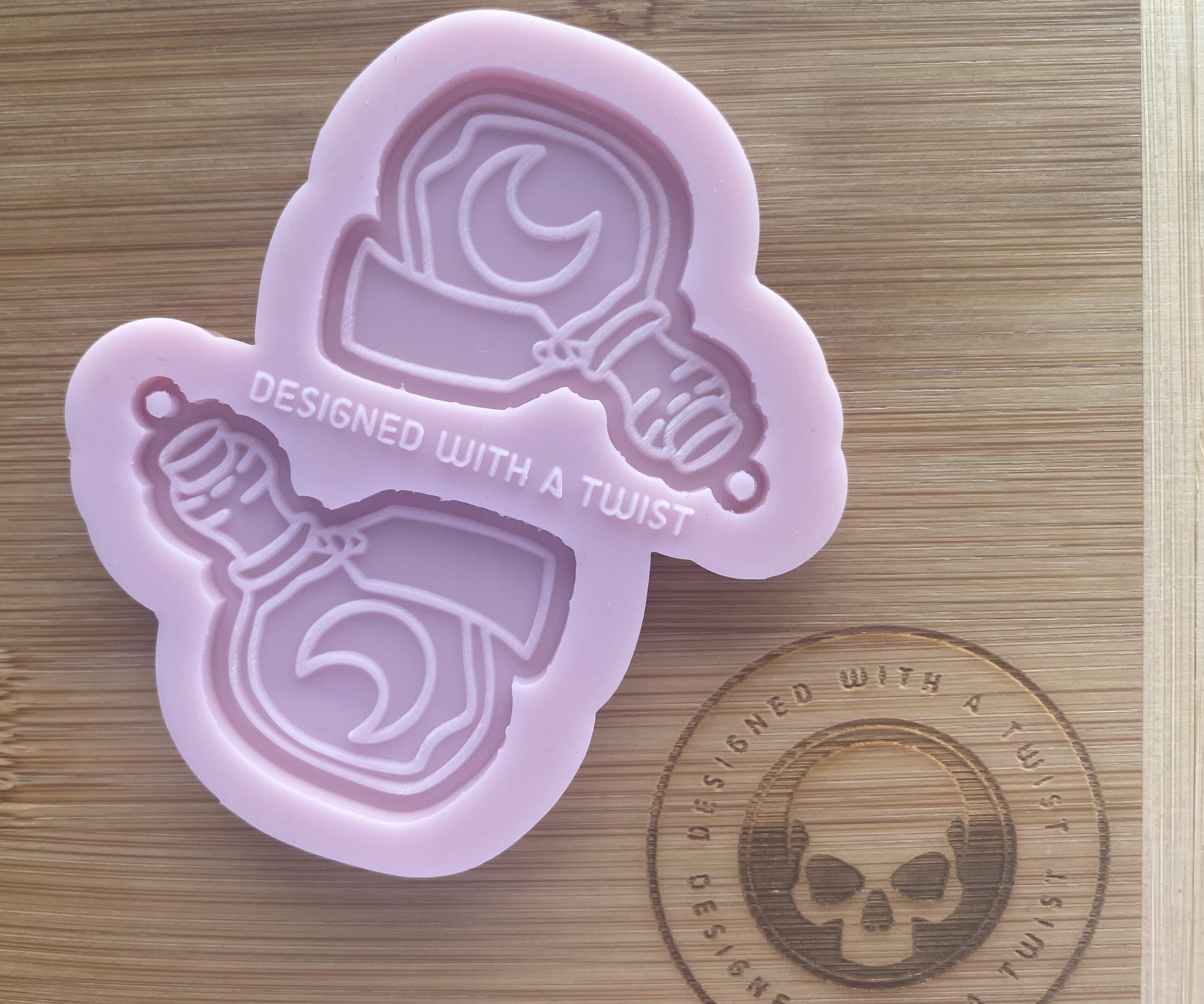 Potion Bottle Earring Silicone Mold - Designed with a Twist  - Top quality silicone molds made in the UK.