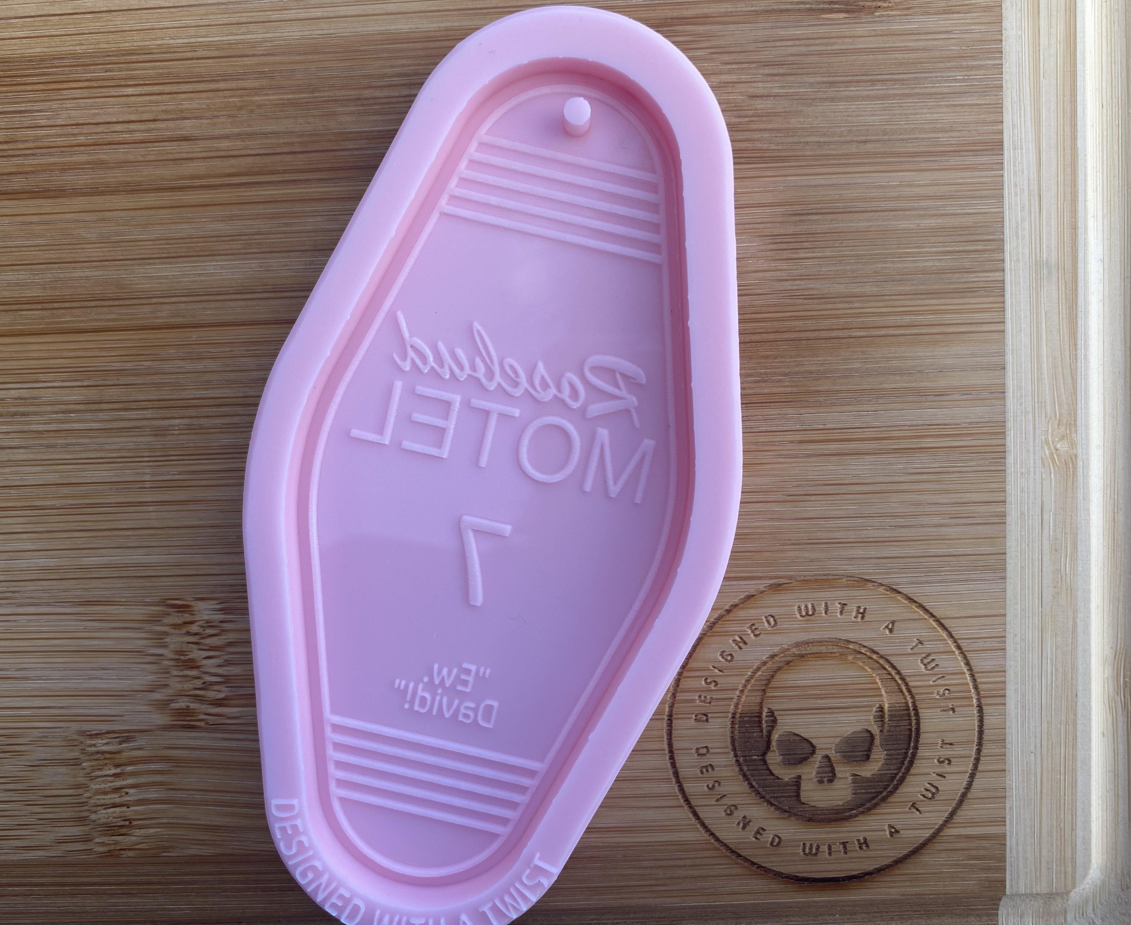 Rosebud Motel Keyring Silicone Mould - Designed with a Twist  - Top quality silicone molds made in the UK.