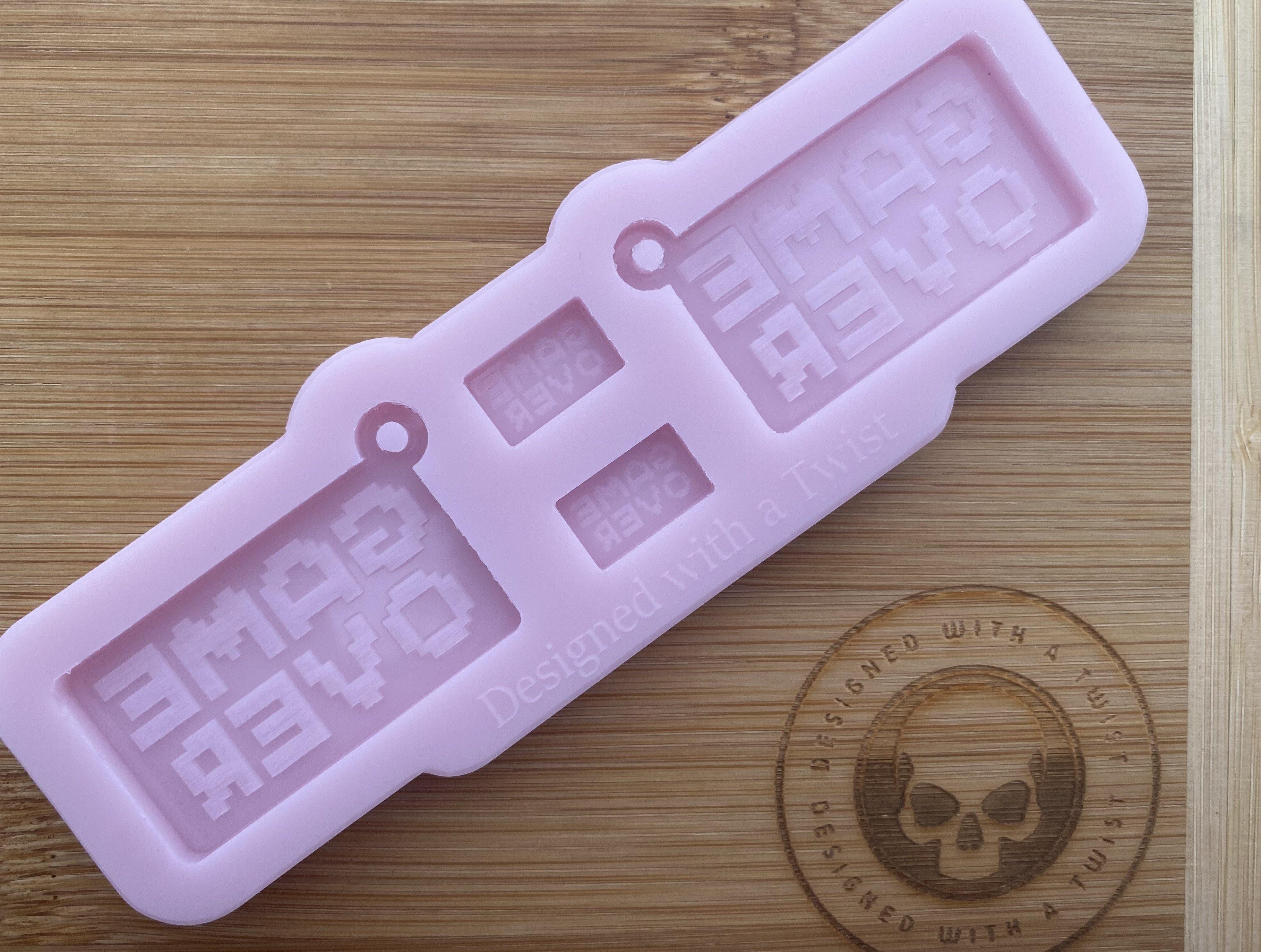 Game Over Earring Silicone Mold - Designed with a Twist  - Top quality silicone molds made in the UK.