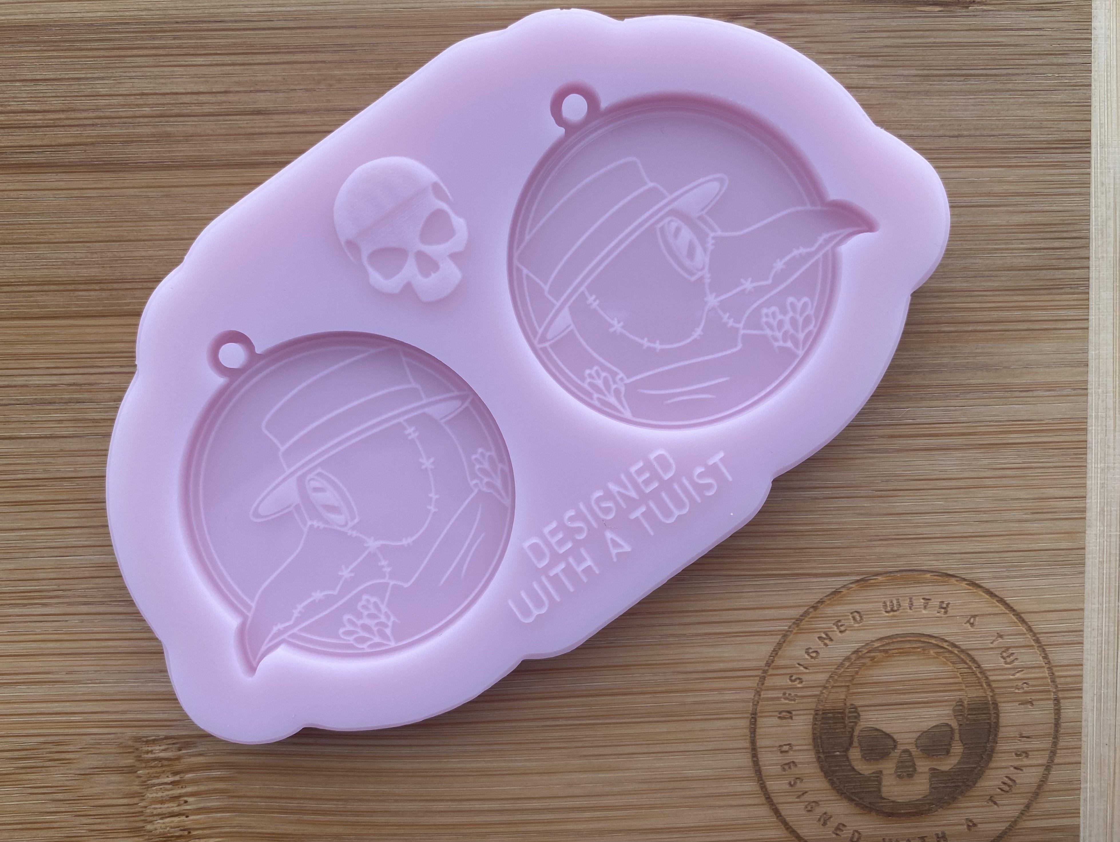 Plague Doctor Earring Silicone Mold - Designed with a Twist  - Top quality silicone molds made in the UK.