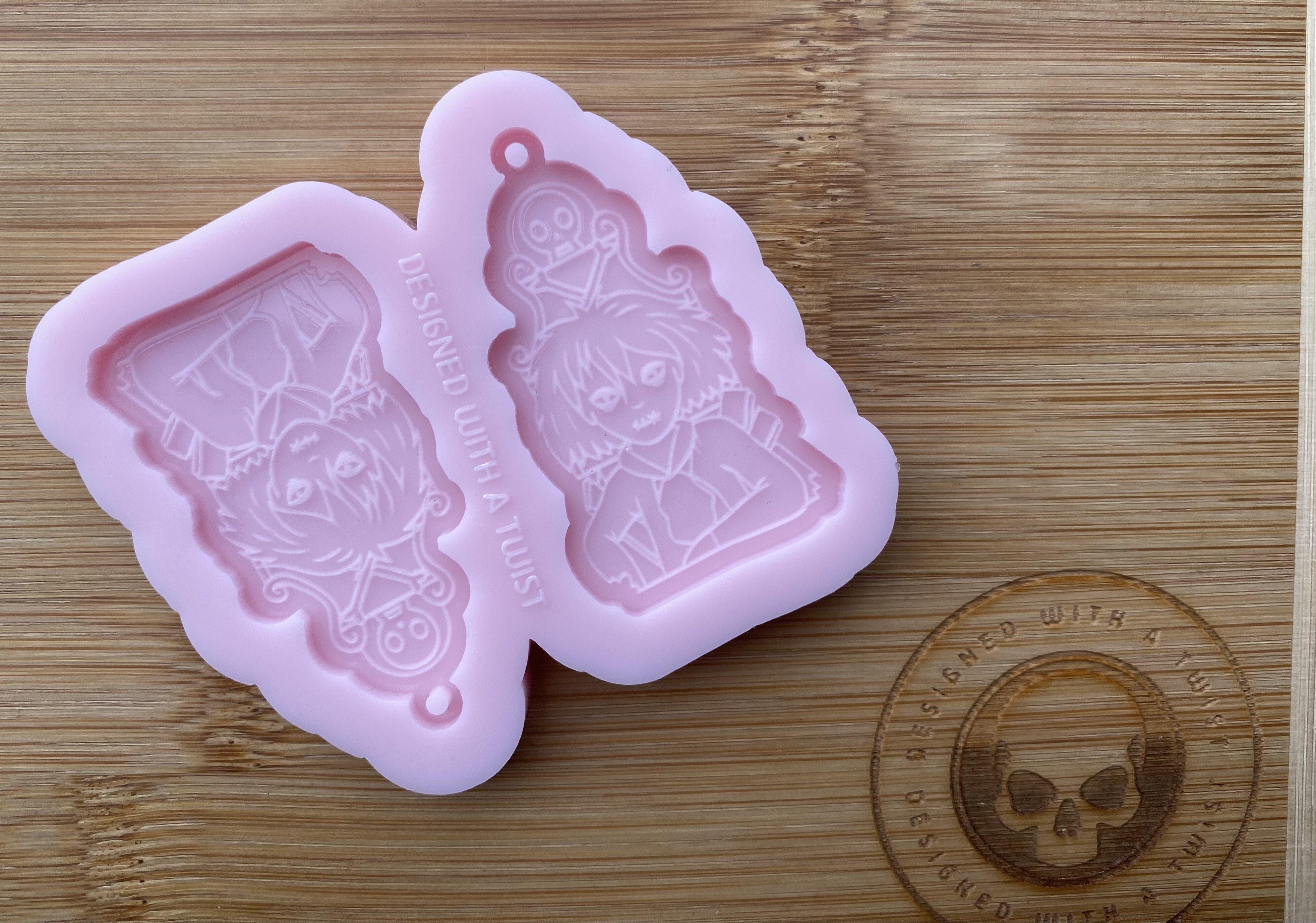 Zombie Billy Earring Silicone Mold - Designed with a Twist  - Top quality silicone molds made in the UK.