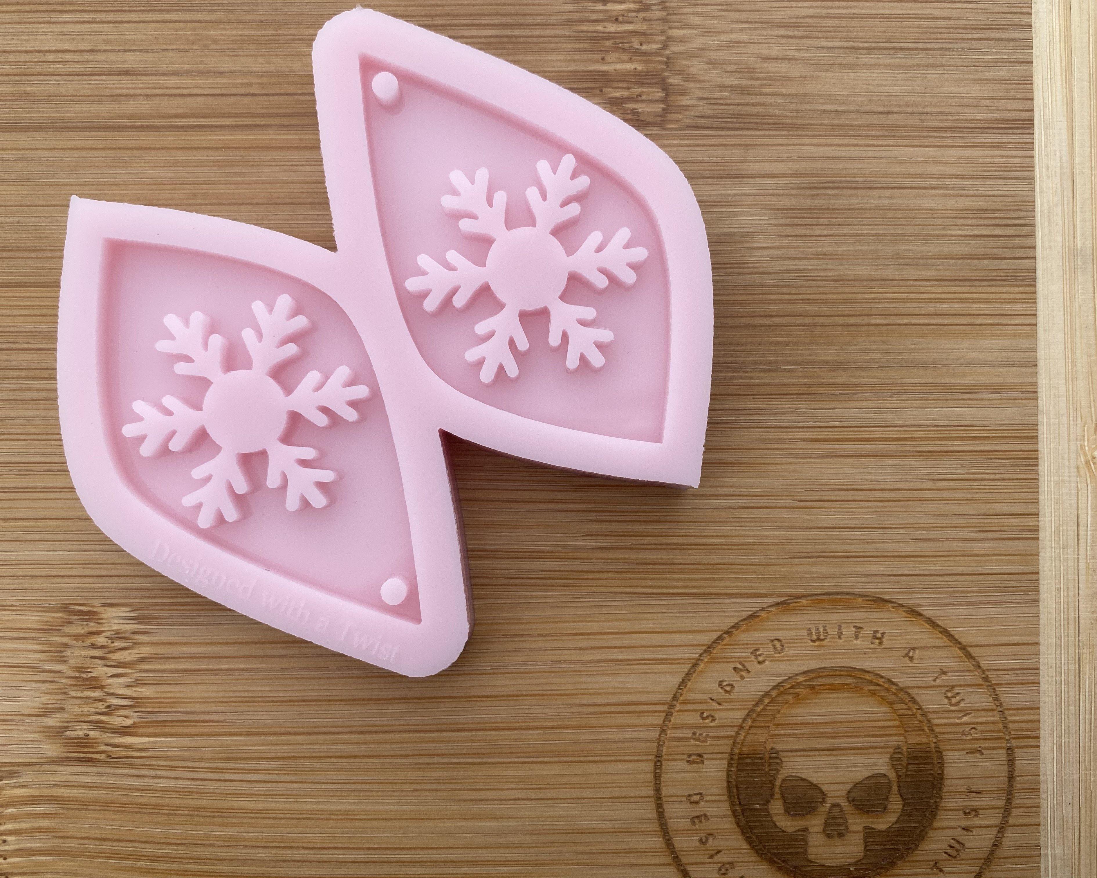 Snowflake Drop Earring Silicone Mold - Designed with a Twist  - Top quality silicone molds made in the UK.