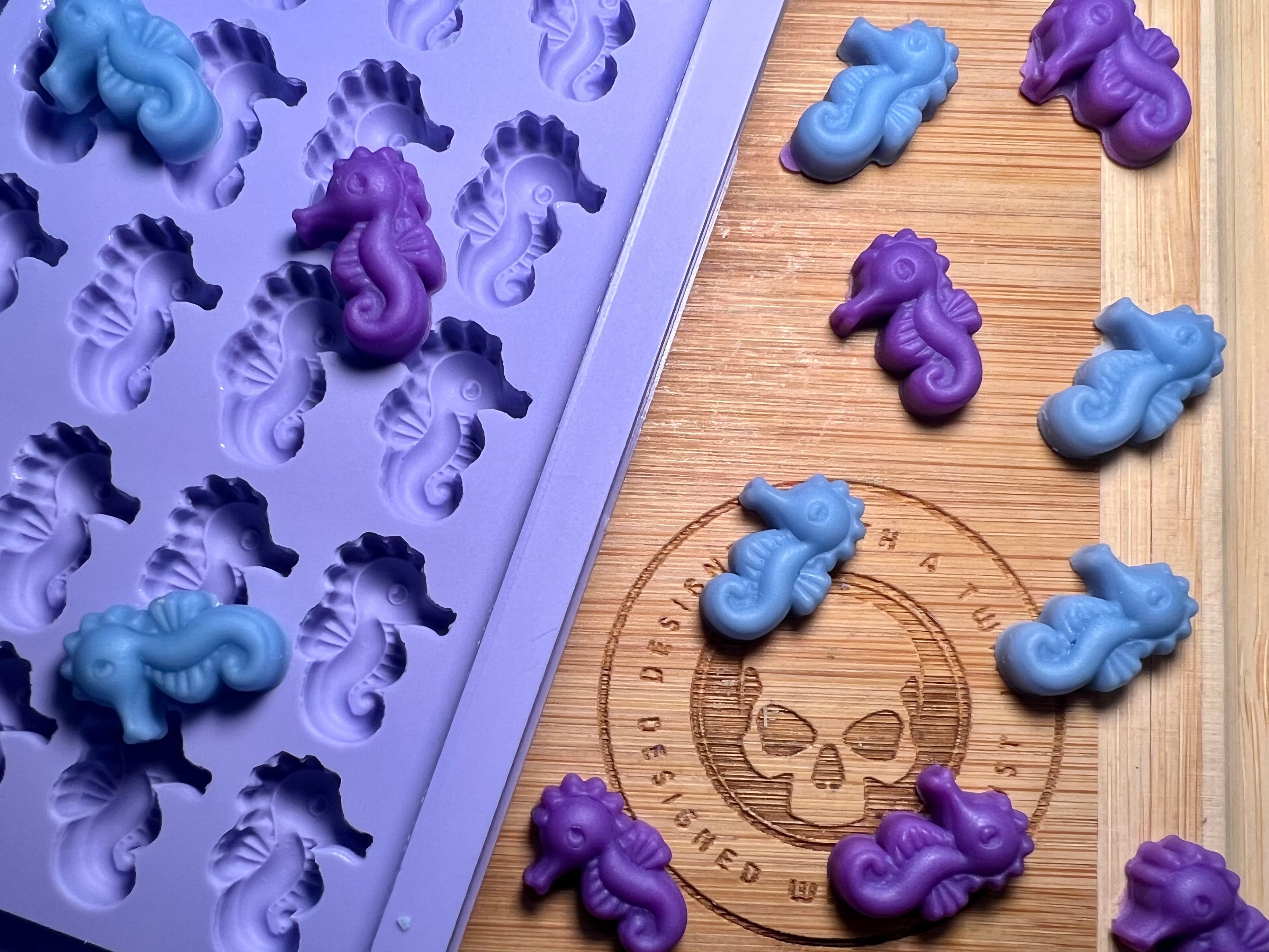 3D Sea Horse Scrape n Scoop Wax Silicone Mold - Designed with a Twist - Top quality silicone molds made in the UK.