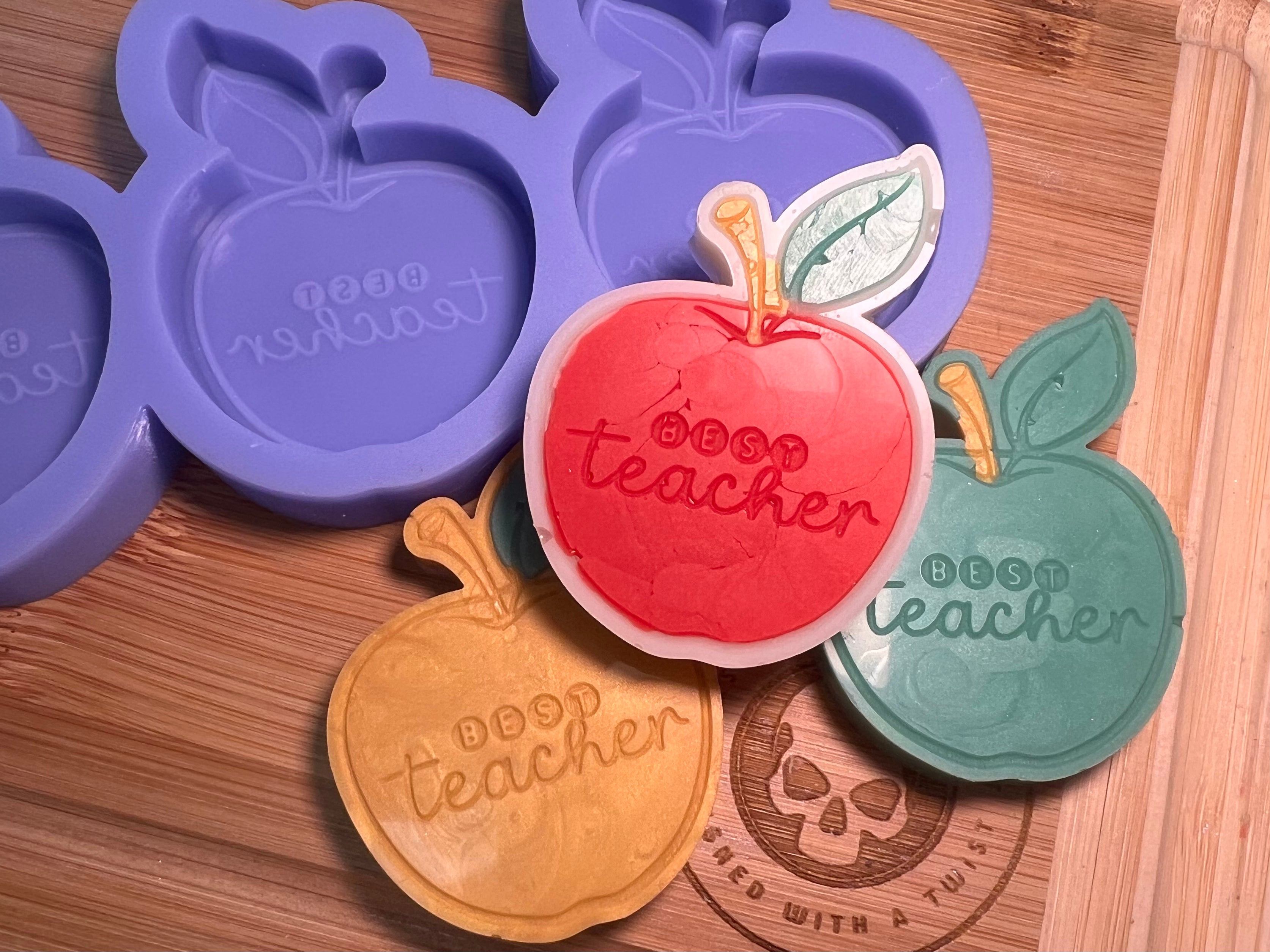 Best Teacher Apple Silicone Mold - Designed with a Twist - Top quality silicone molds made in the UK.