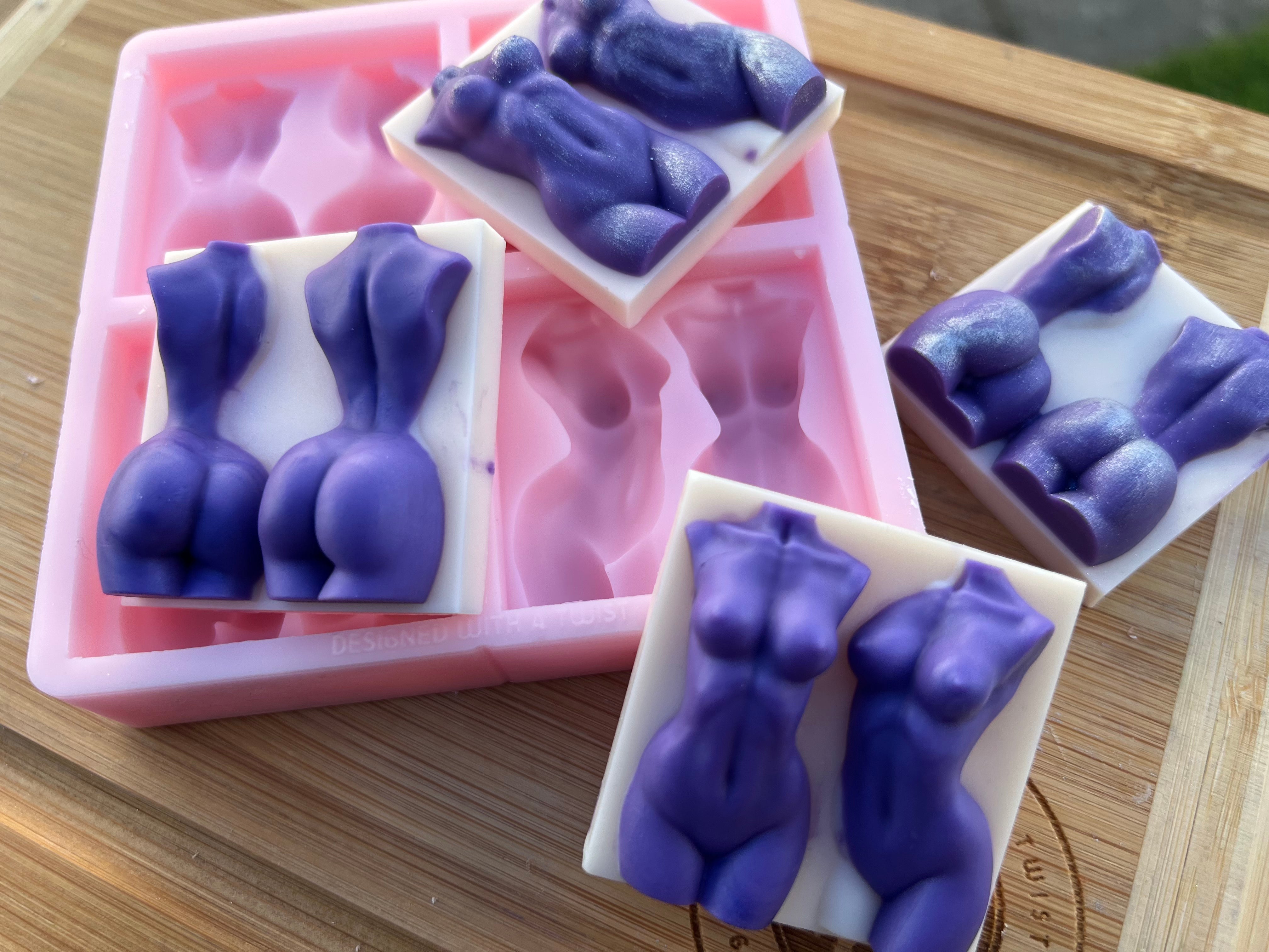 Turning Goddess Torso Mini Snapbar Silicone Mold - Designed with a Twist  - Top quality silicone molds made in the UK.