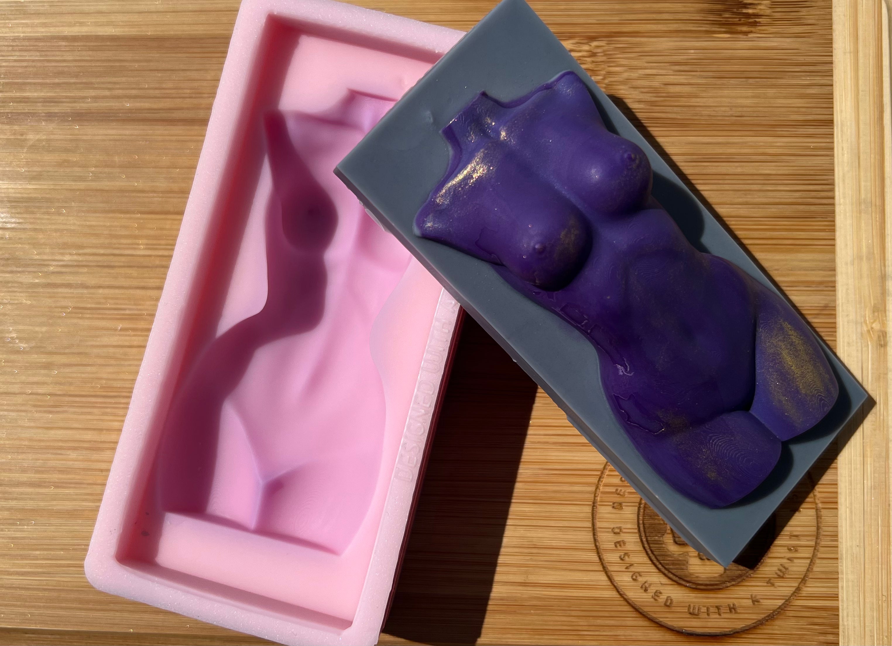 Single Goddess Torso Snapbar Silicone Mold - Designed with a Twist  - Top quality silicone molds made in the UK.