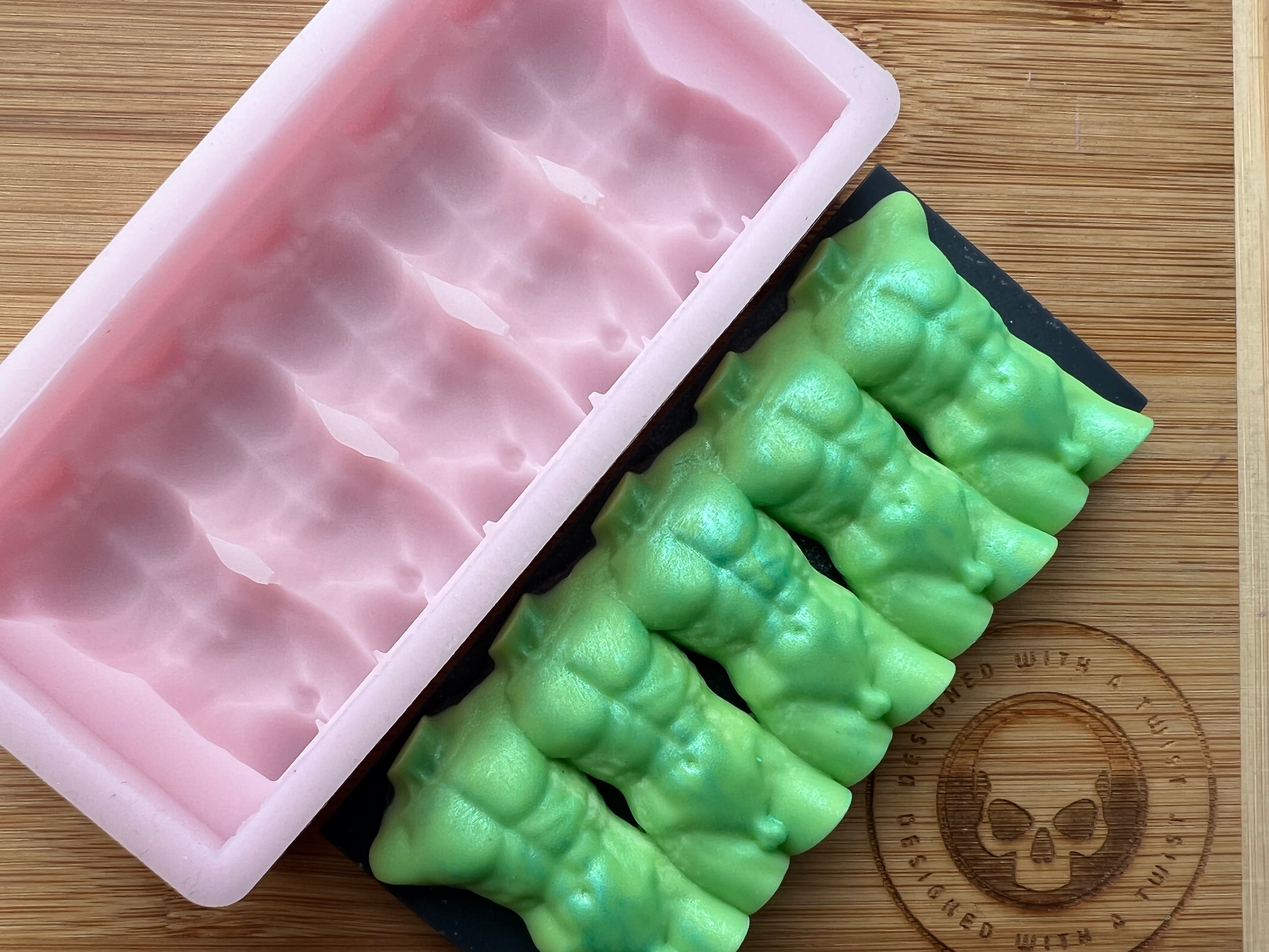 Front Facing Hercules Torso Snapbar Silicone Mold - Designed with a Twist  - Top quality silicone molds made in the UK.