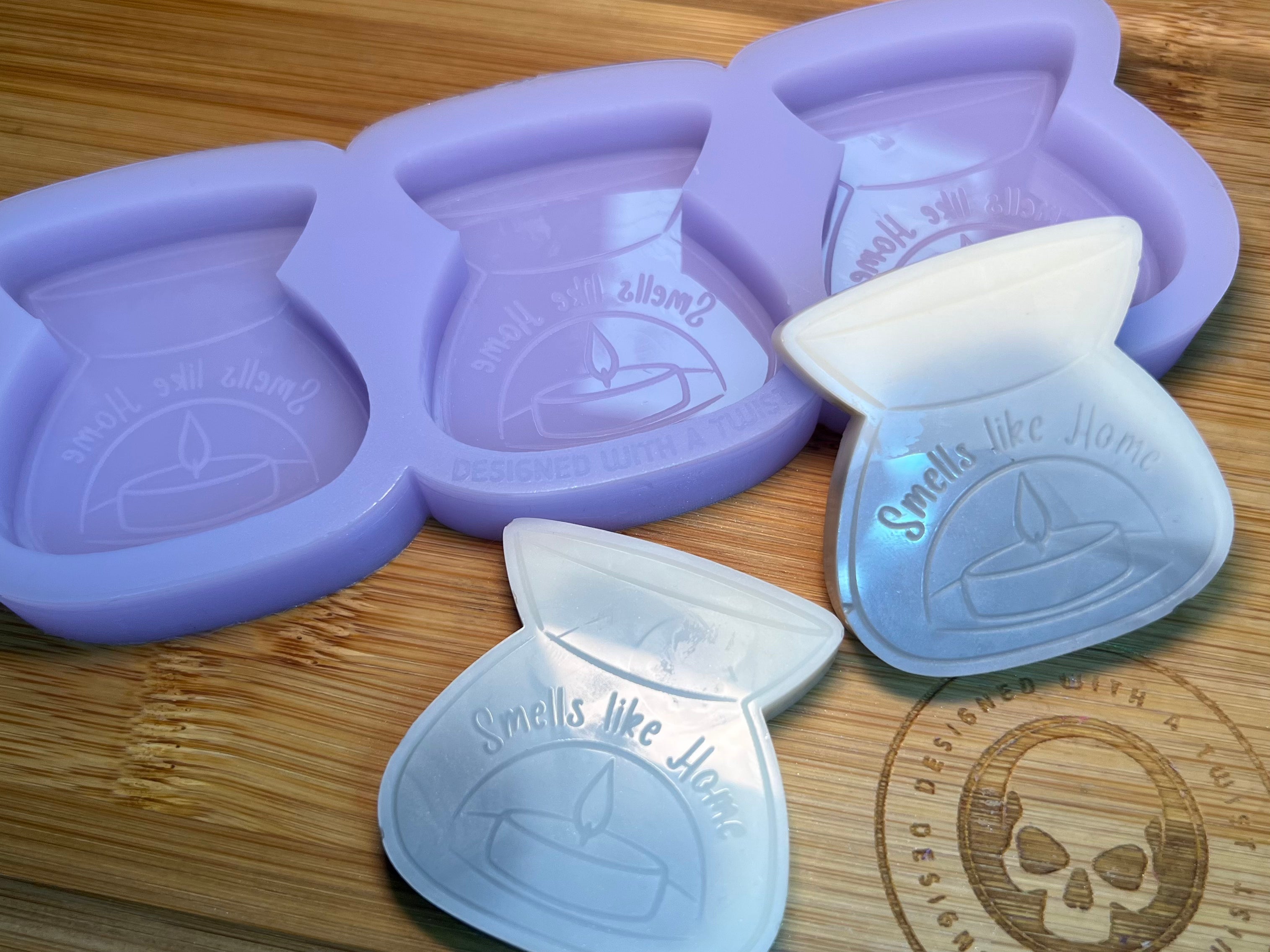 Smells Like Home Wax Burner Silicone Mold - Designed with a Twist - Top quality silicone molds made in the UK.