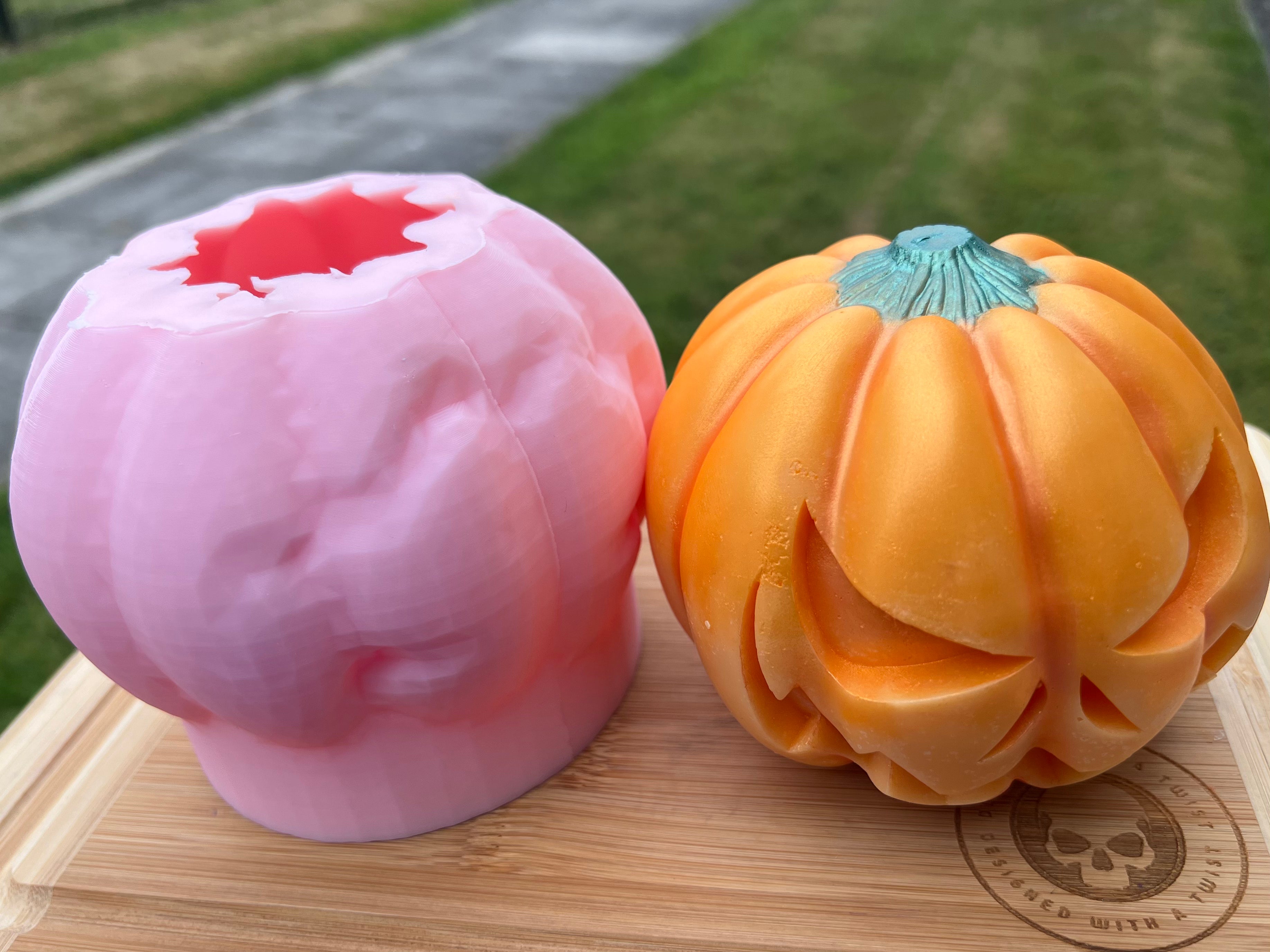 Pumpkin Silicone Candle Mold - Designed with a Twist  - Top quality silicone molds made in the UK.