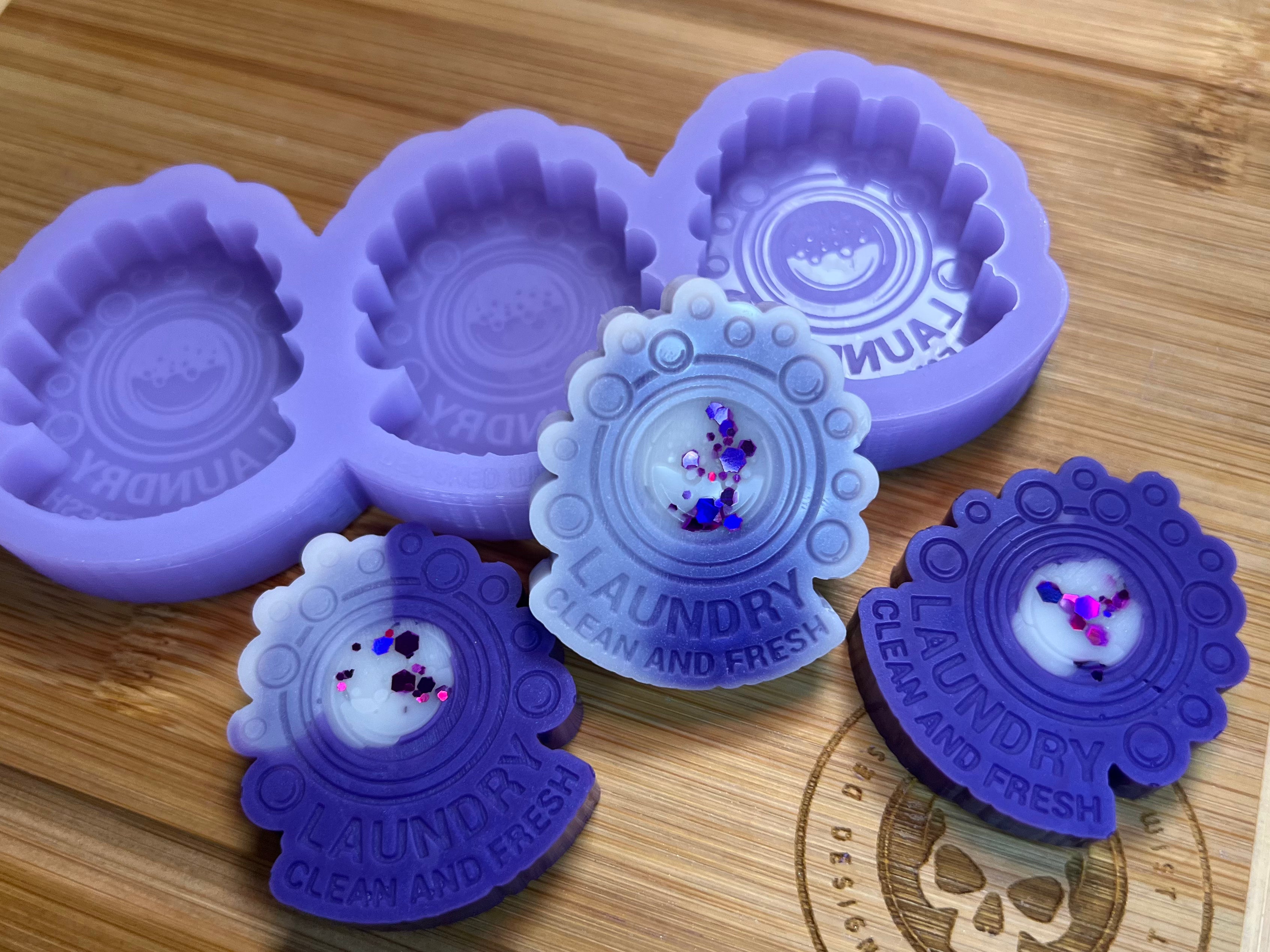 Laundry Clean and Fresh Wax Melt Silicone Mold - Designed with a Twist  - Top quality silicone molds made in the UK.