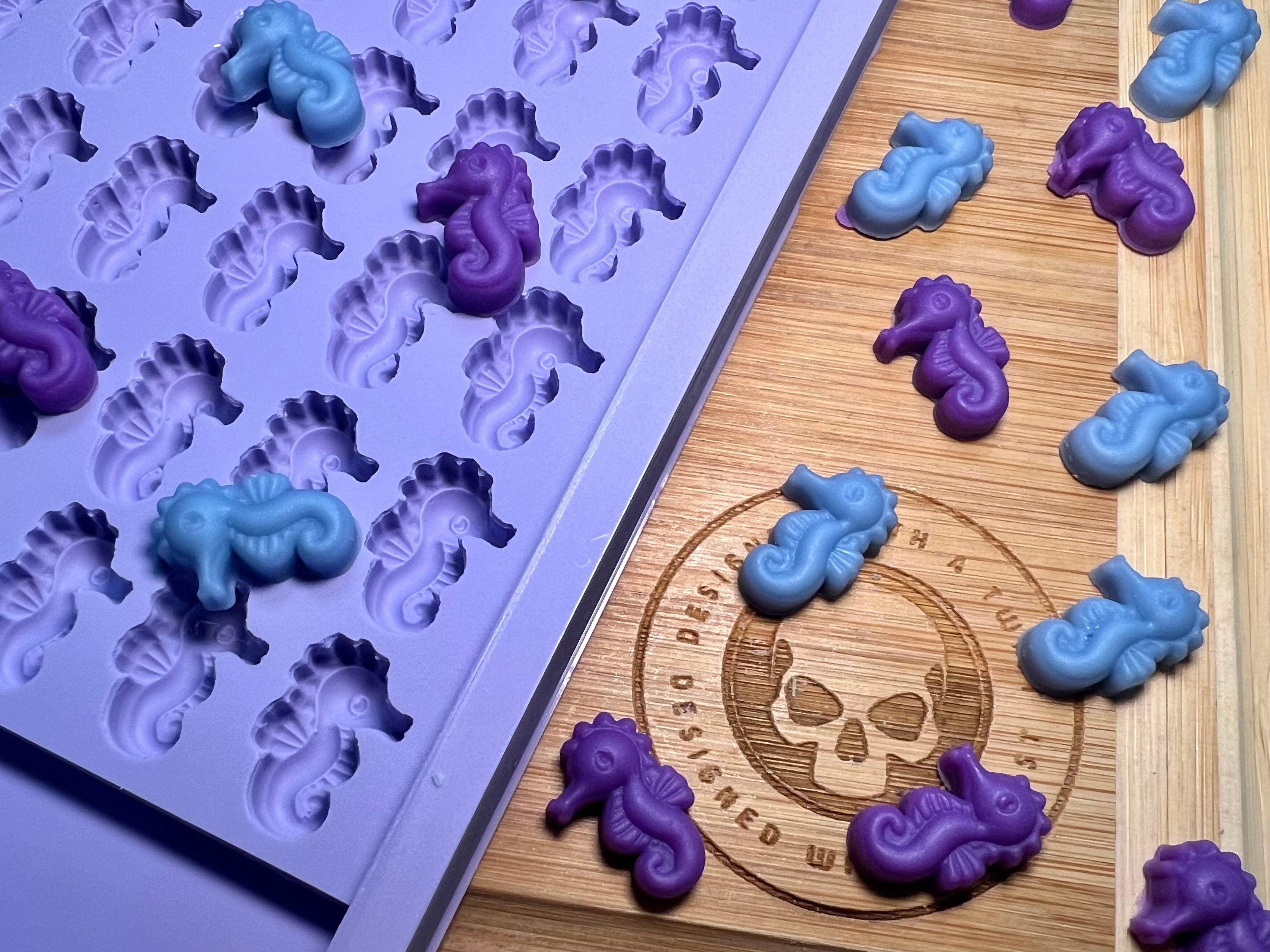 3D Sea Horse Scrape n Scoop Wax Silicone Mold - Designed with a Twist - Top quality silicone molds made in the UK.