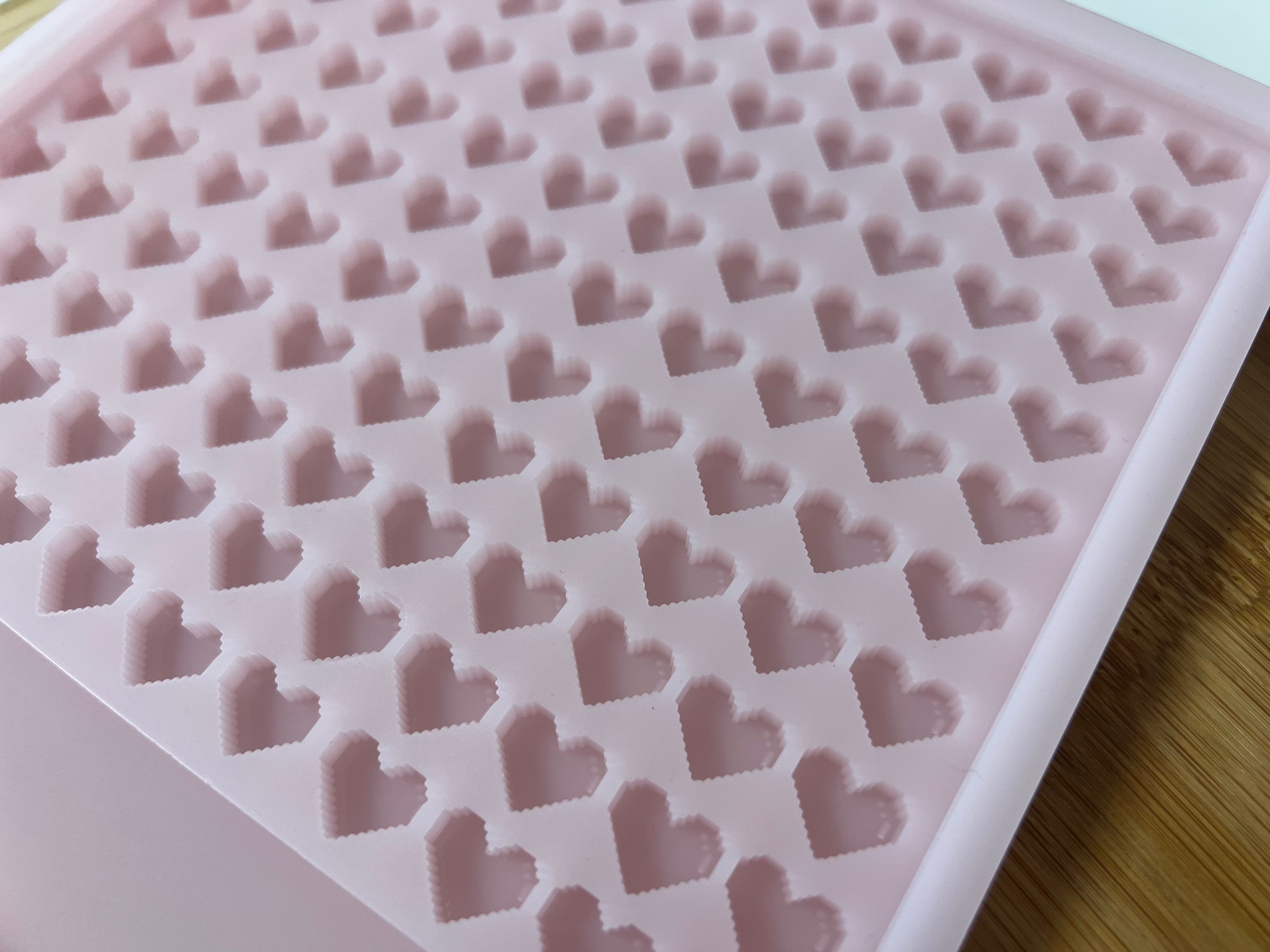 Pixel Heart Scrape n Scoop Wax Tray Silicone Mold - Designed with a Twist  - Top quality silicone molds made in the UK.