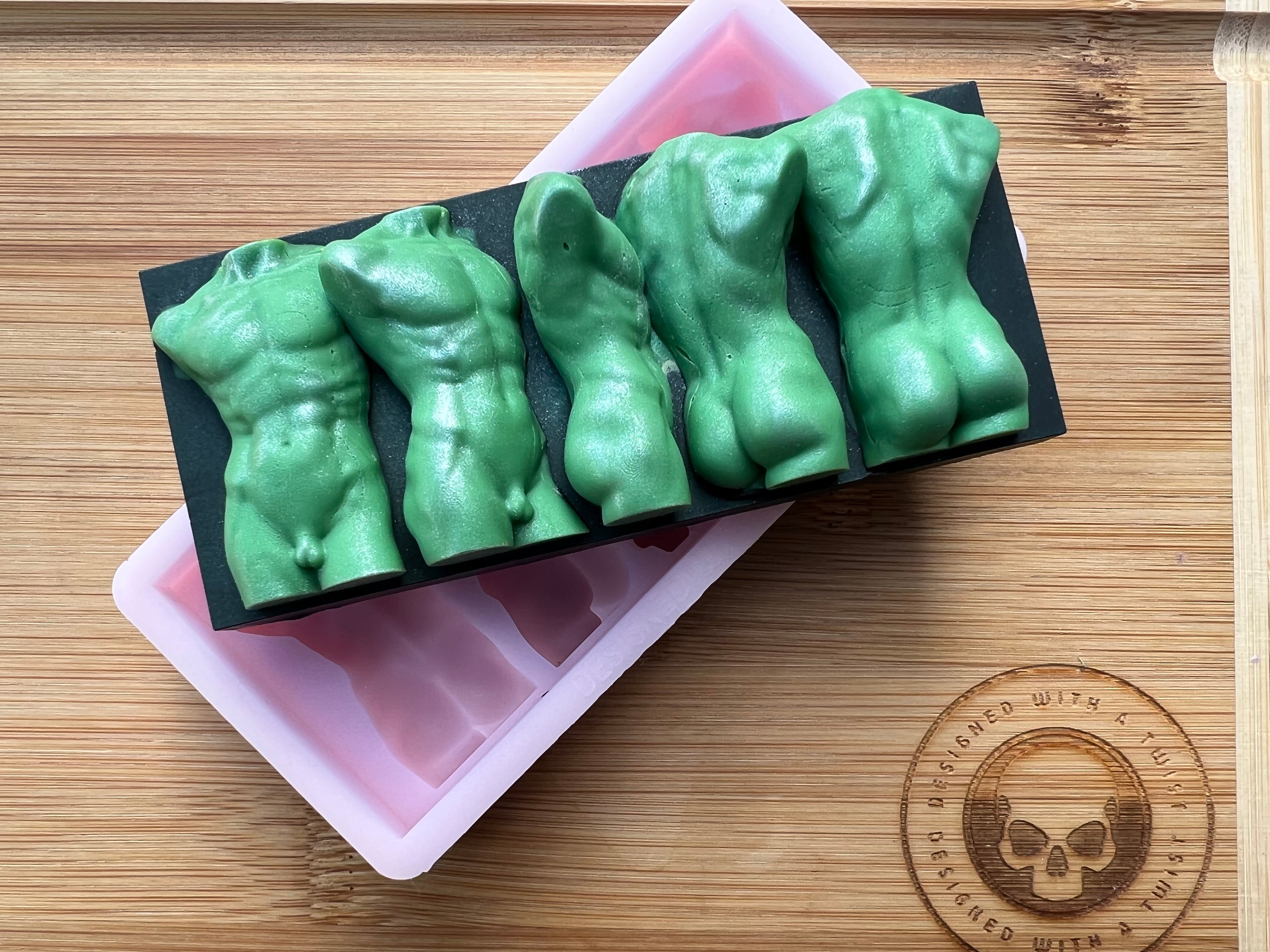 Turning Hercules Torso Snapbar Silicone Mold - Designed with a Twist  - Top quality silicone molds made in the UK.