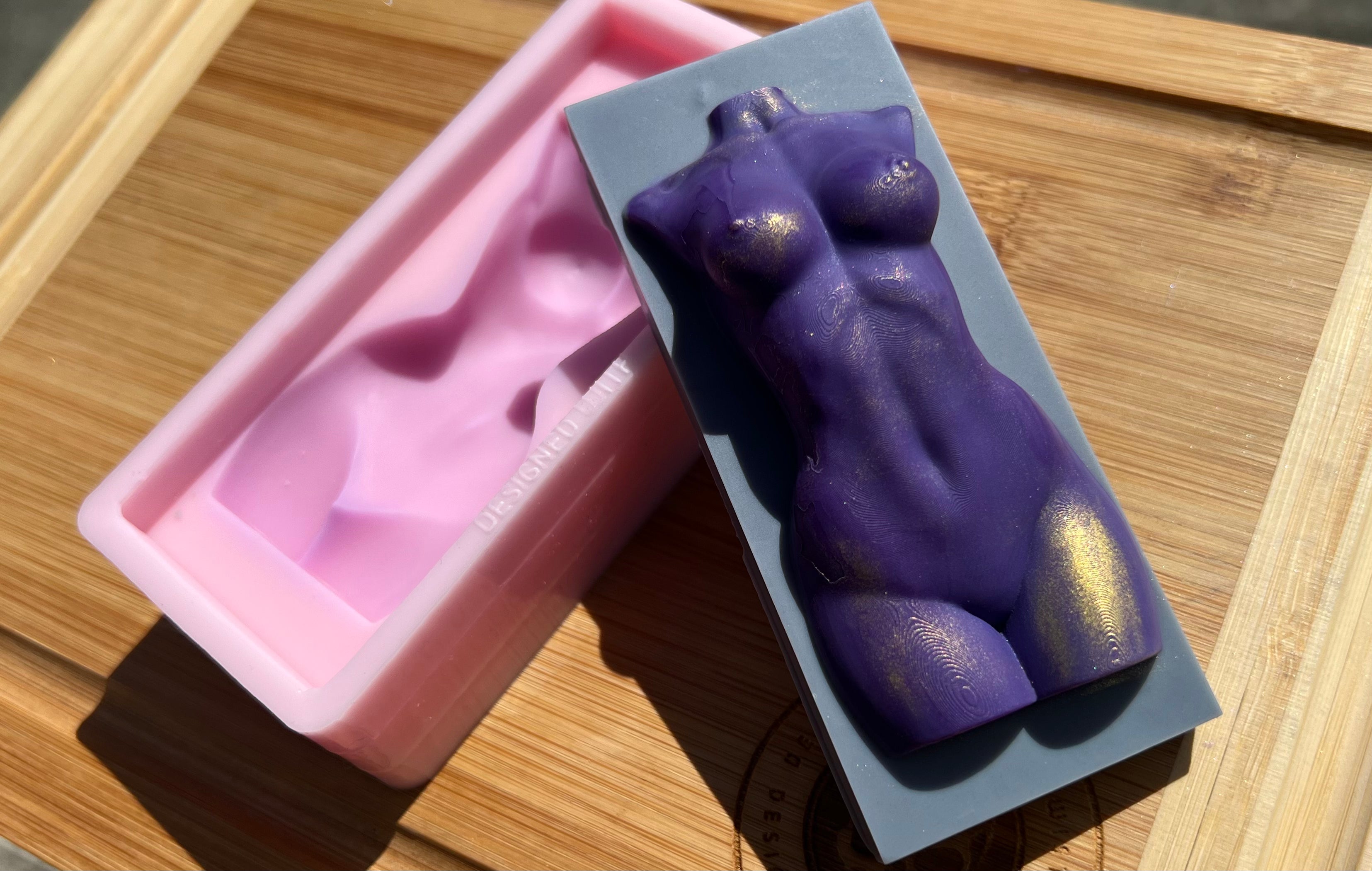 Single Goddess Torso Snapbar Silicone Mold - Designed with a Twist  - Top quality silicone molds made in the UK.