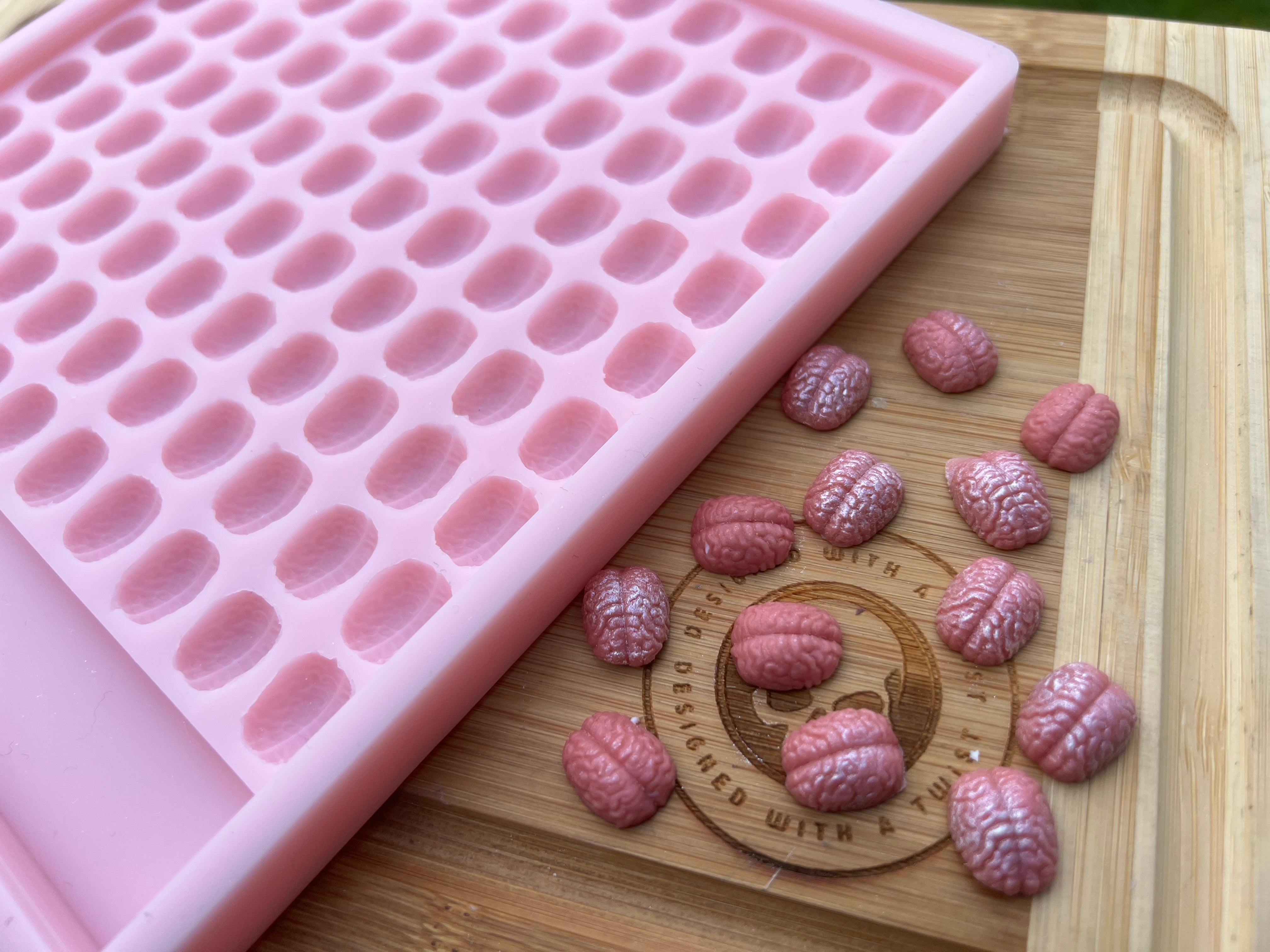 3d Brain Scrape n Scoop Wax Silicone Mold - Designed with a Twist  - Top quality silicone molds made in the UK.