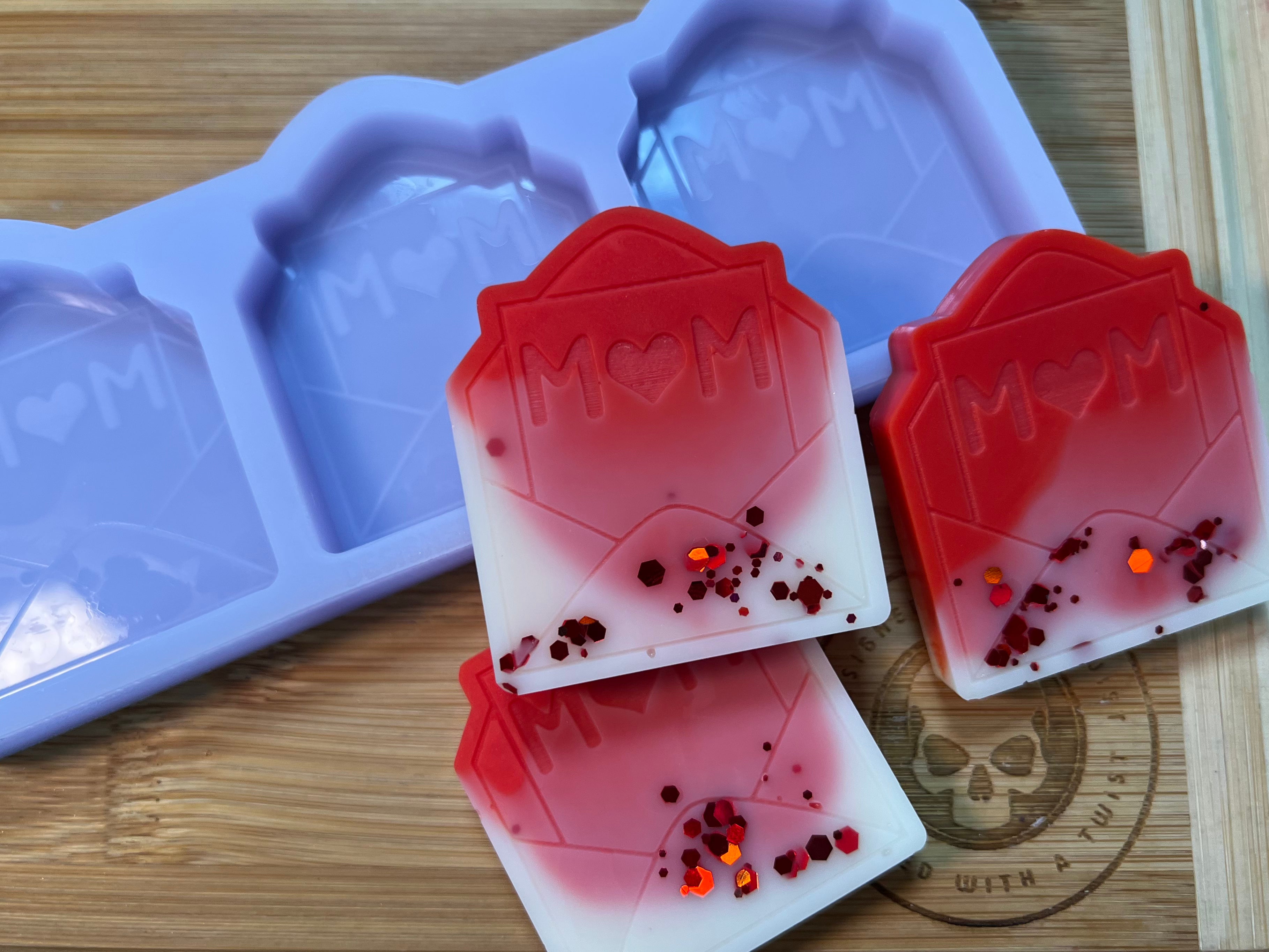 Mothers Day Envelope Wax Melt Silicone Mold - Designed with a Twist  - Top quality silicone molds made in the UK.