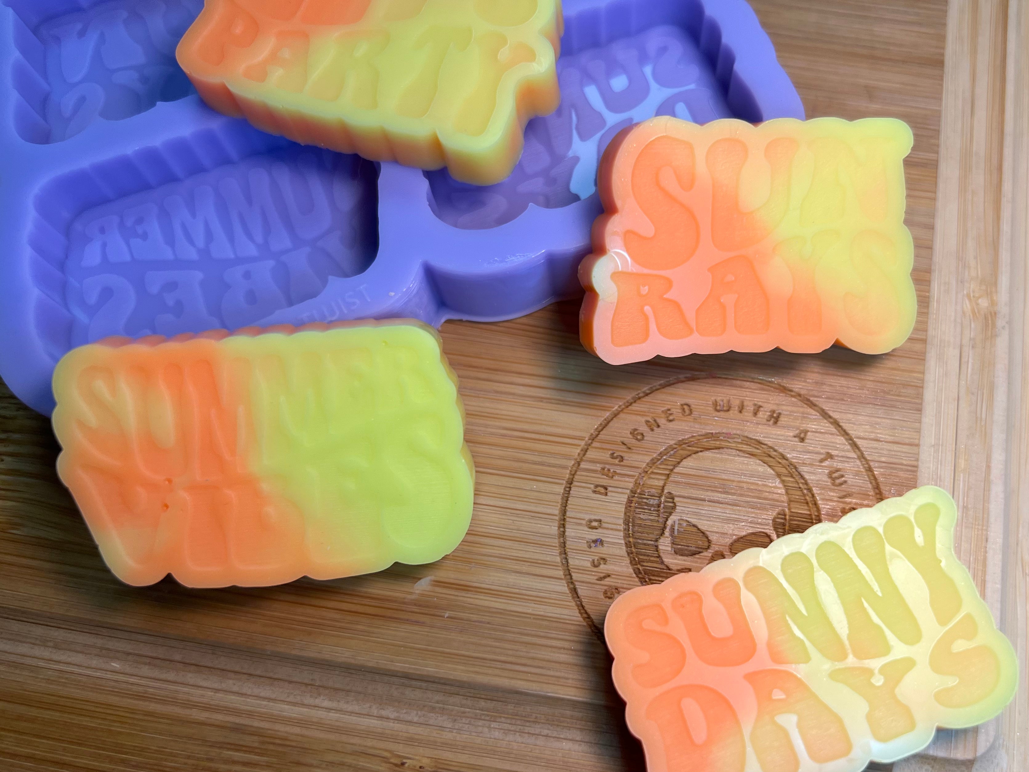 Summer Vibes Silicone Mold - Designed with a Twist - Top quality silicone molds made in the UK.