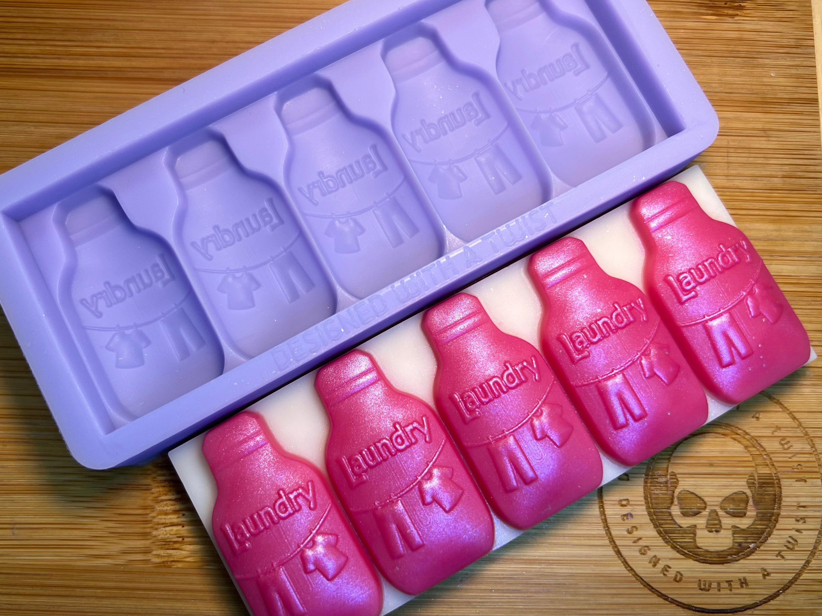 Laundry Bottle Snapbar Silicone Mold - Designed with a Twist  - Top quality silicone molds made in the UK.