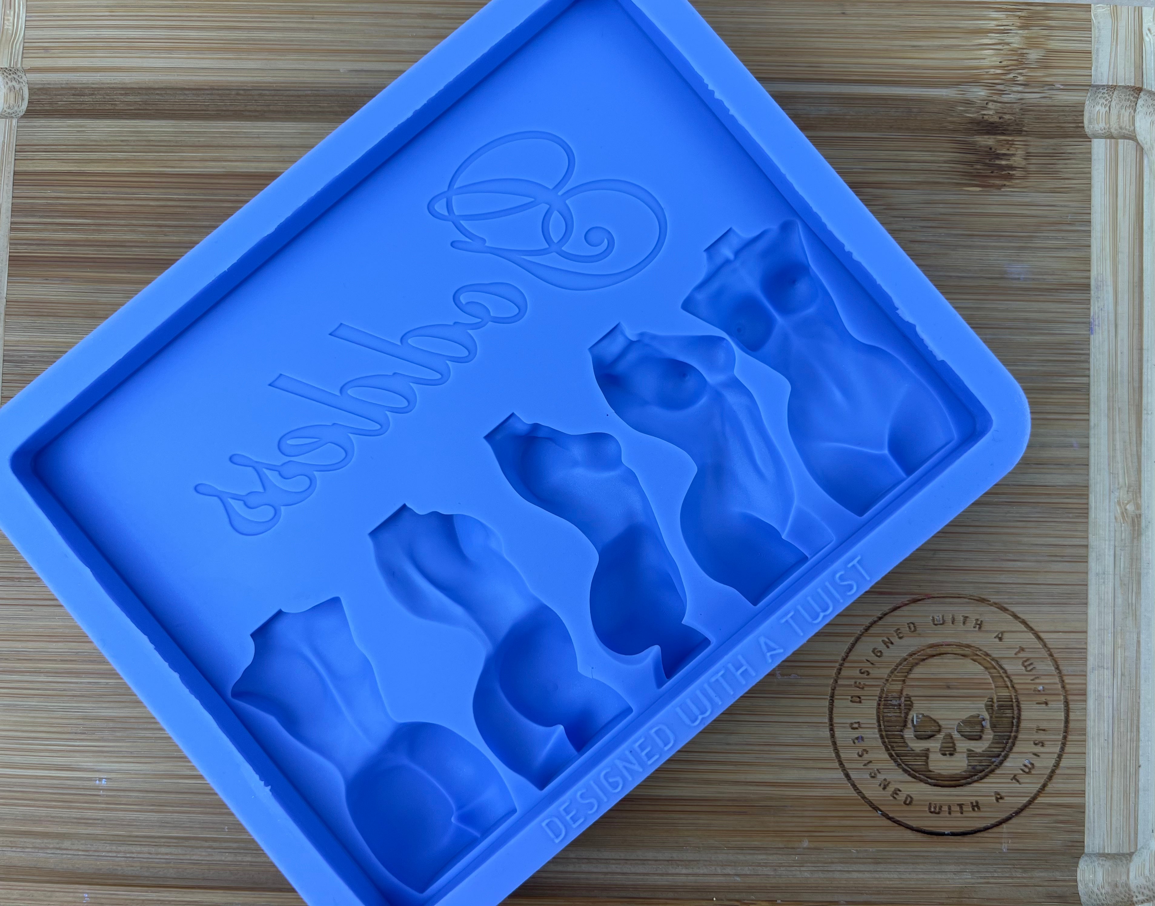 Turning Goddess Torso Slab Silicone Mold - Designed with a Twist - Top quality silicone molds made in the UK.