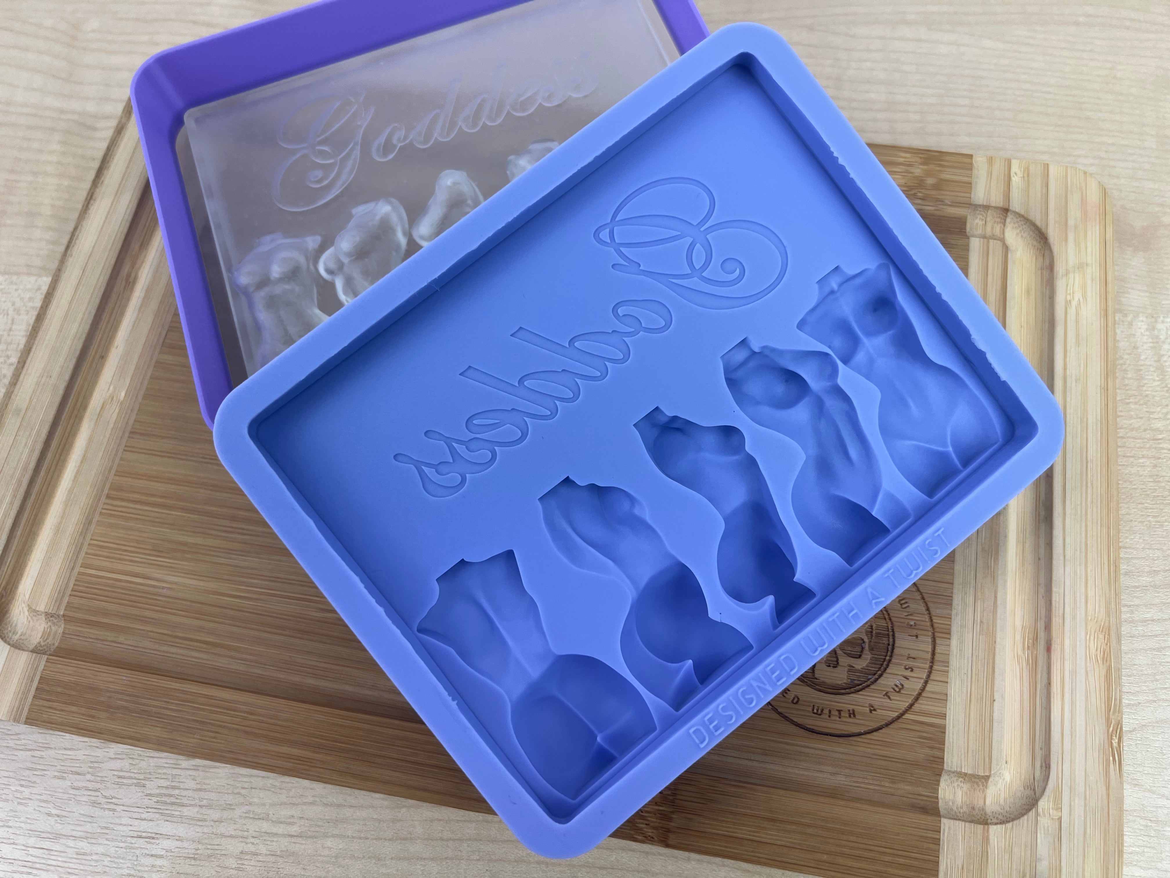 Turning Goddess Torso Slab Silicone Mold - Designed with a Twist - Top quality silicone molds made in the UK.