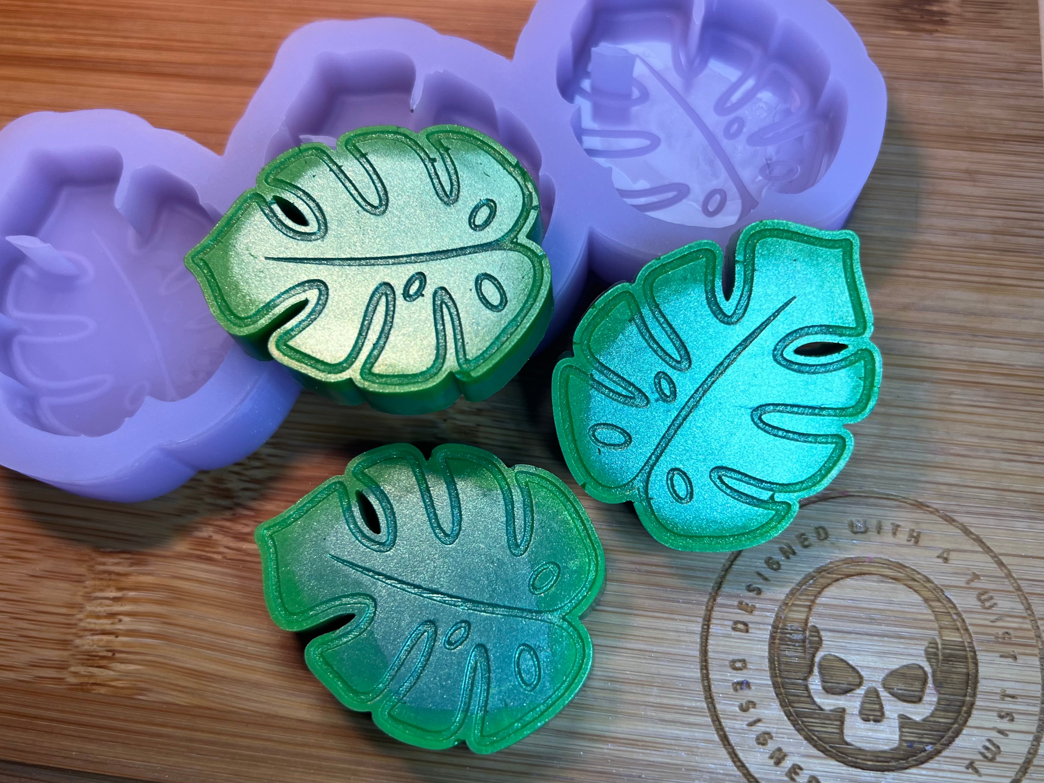 Monstera Leaves Wax Melt Silicone Mold - Designed with a Twist - Top quality silicone molds made in the UK.