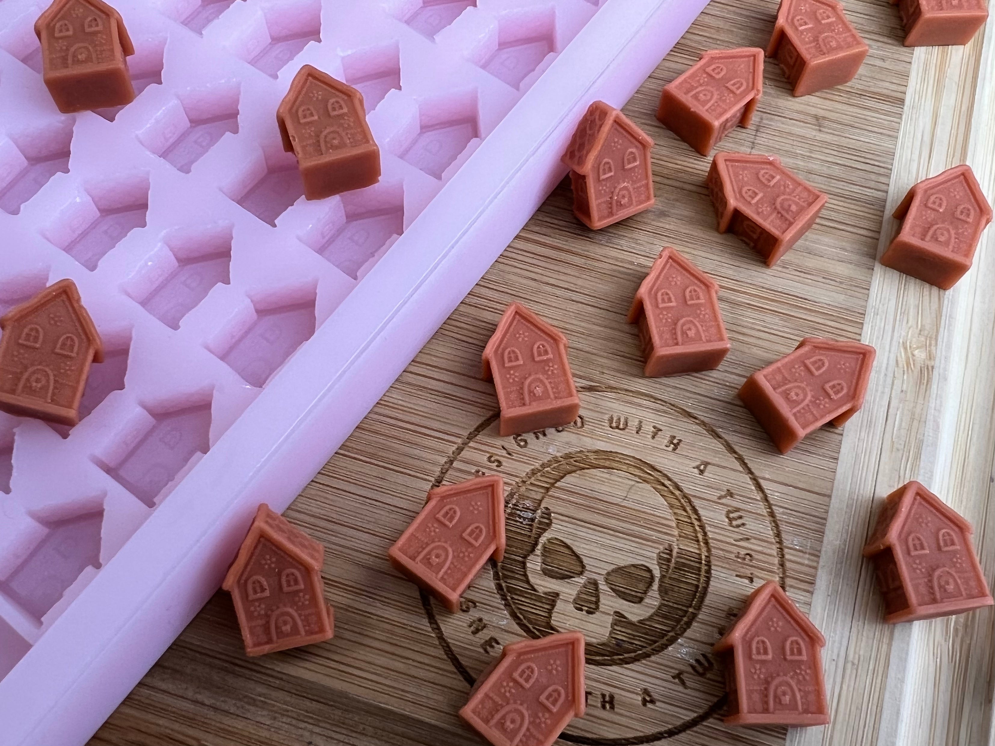 3d Gingerbread House Scrape n Scoop Wax Silicone Mold - Designed with a Twist  - Top quality silicone molds made in the UK.